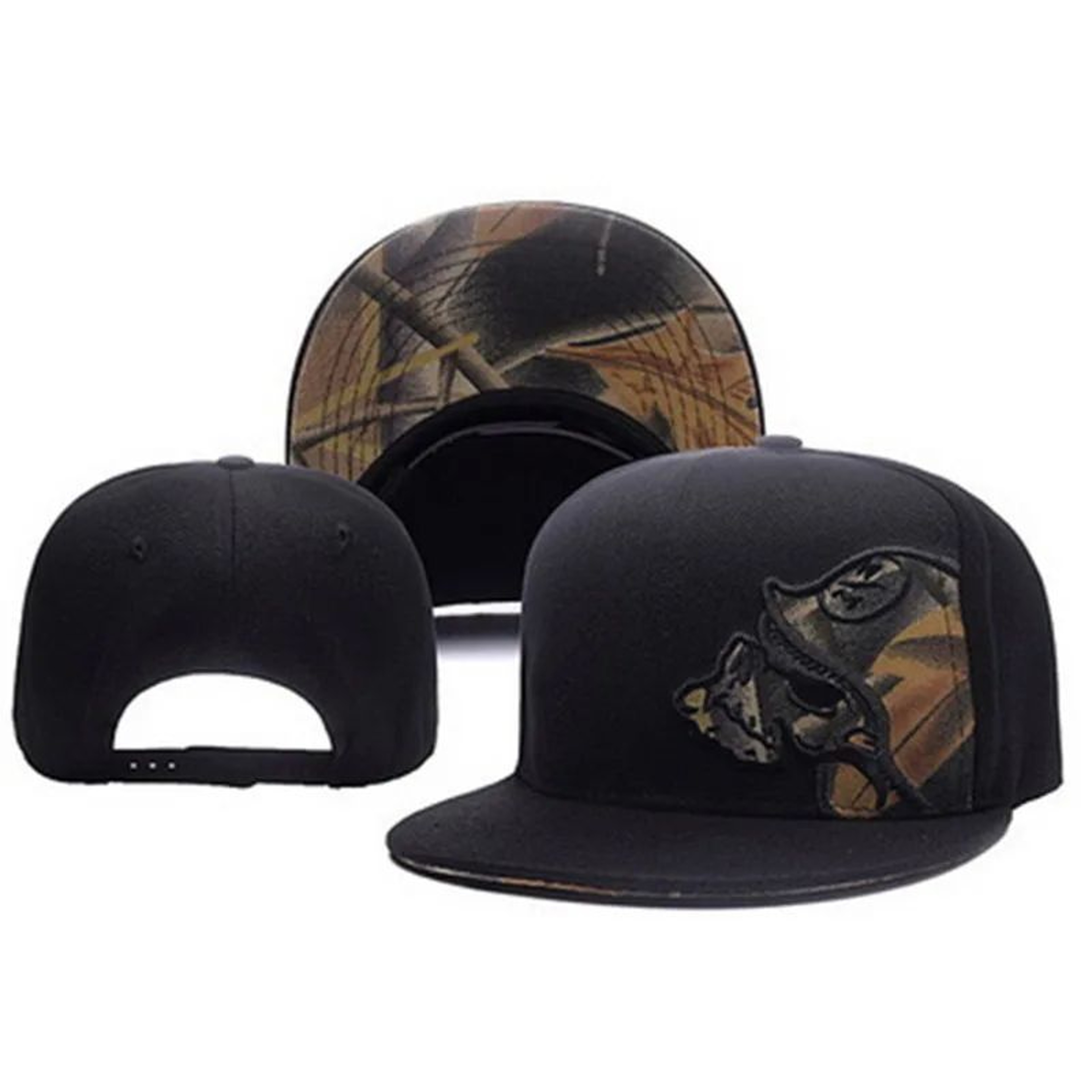 Skeleton Hand Flat Bill Snapback Baseball Cap 1