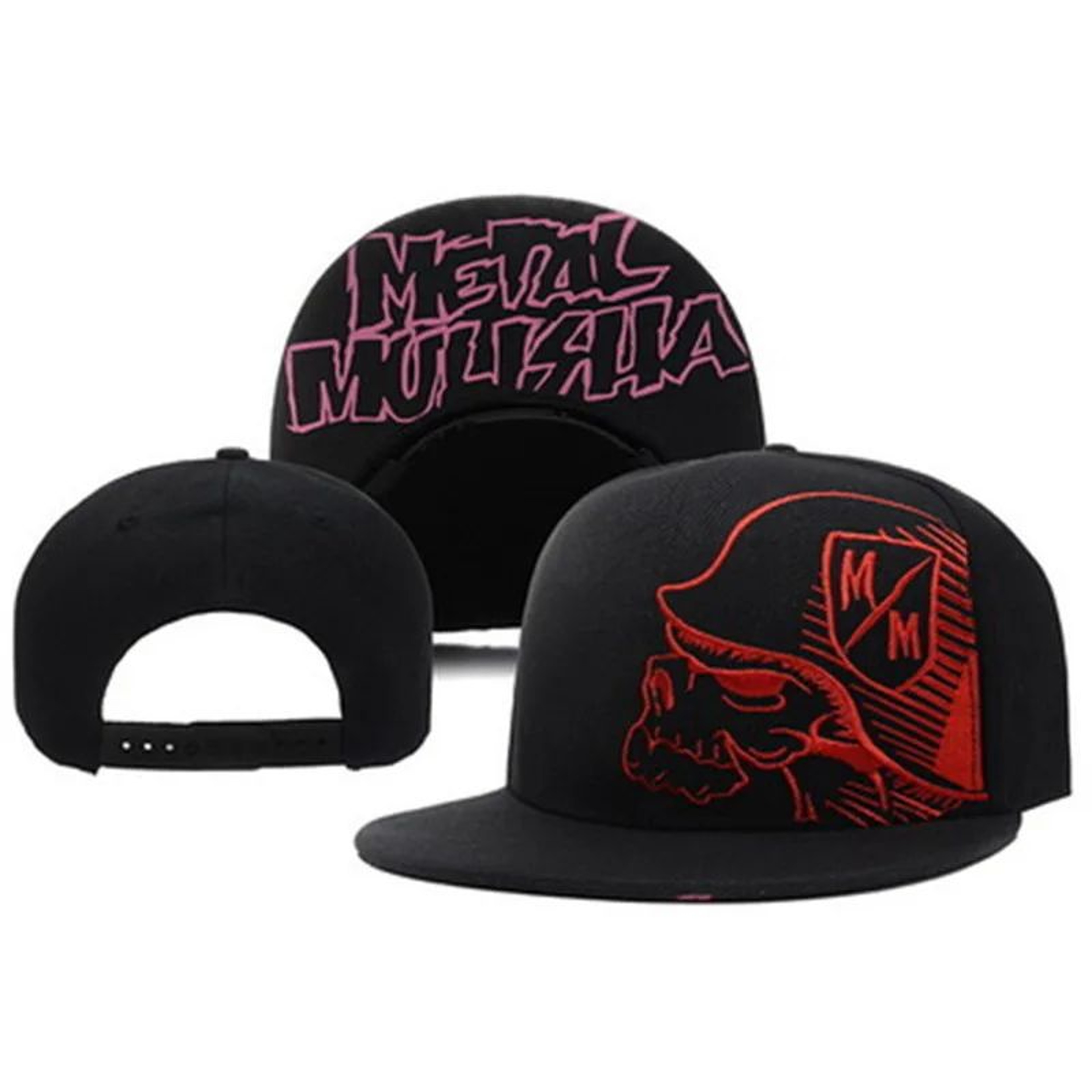 Skeleton Hand Flat Bill Snapback Baseball Cap 3