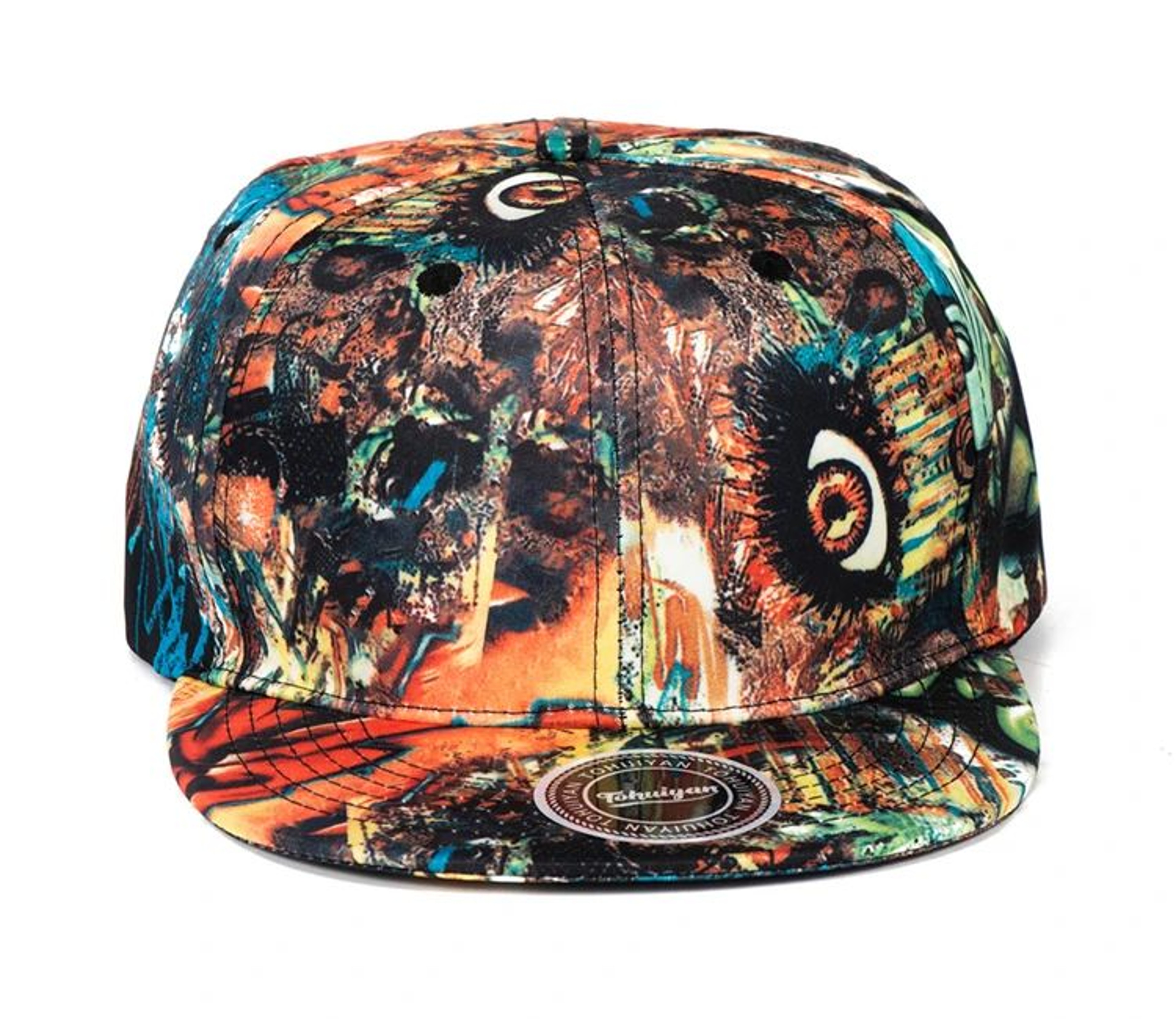 Graffiti Bones Flat Visor Snapback Baseball Cap 6