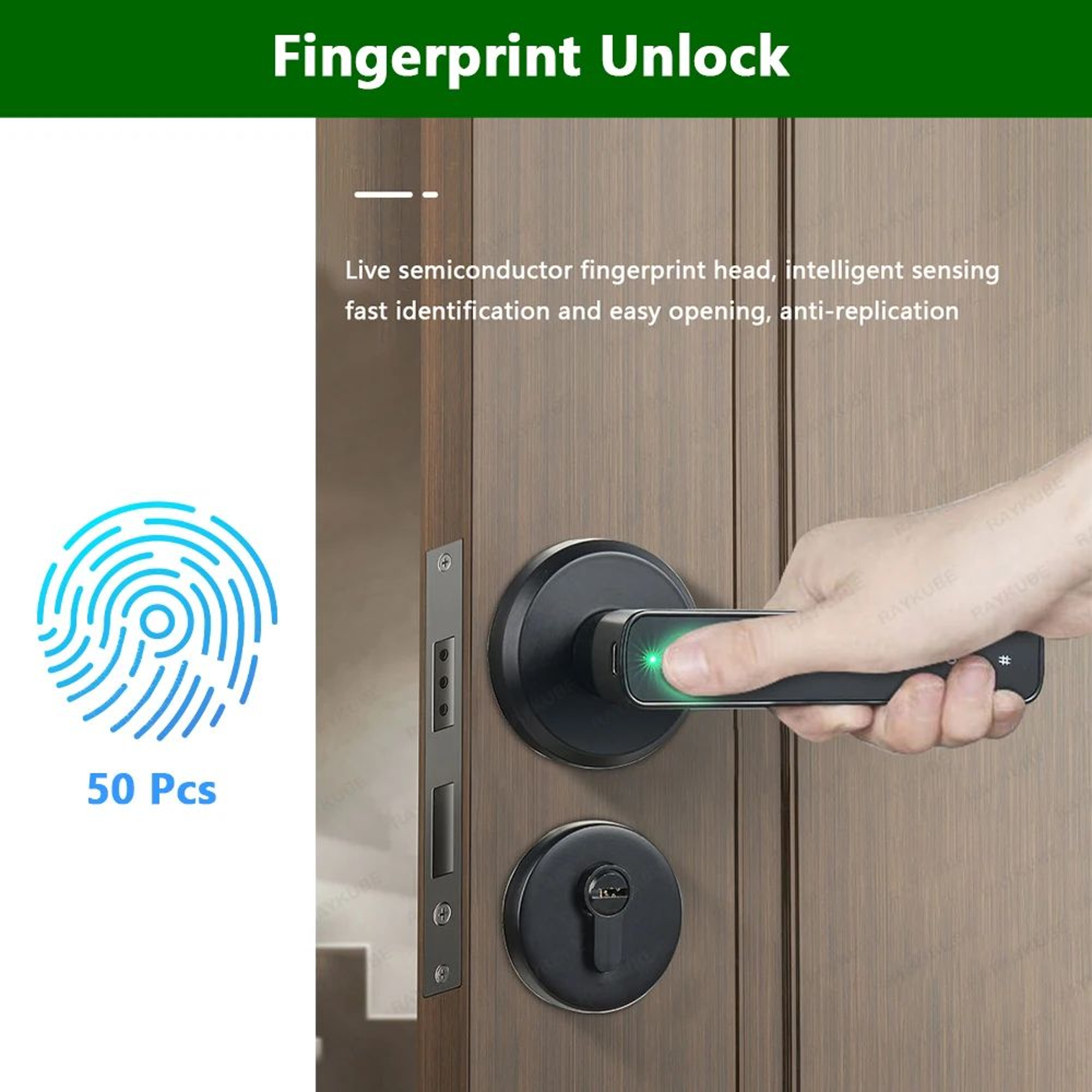 Smart Fingerprint Door Lock With Tuya App Remote Access 3
