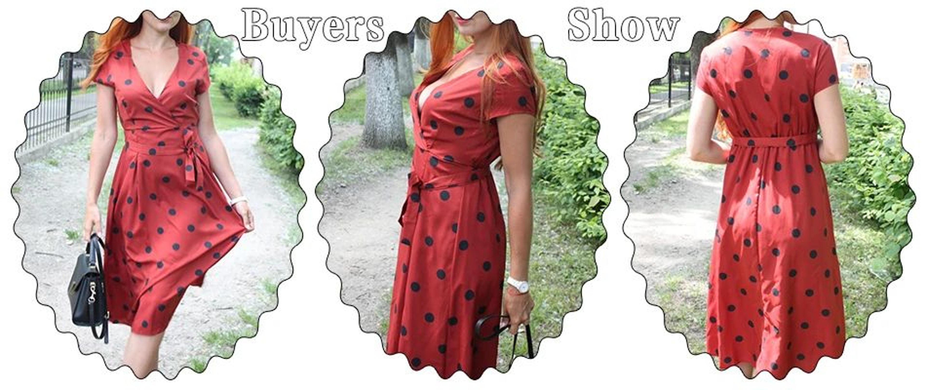 Women White Boho Polka Dot V Neck Summer Maxi Dress 3