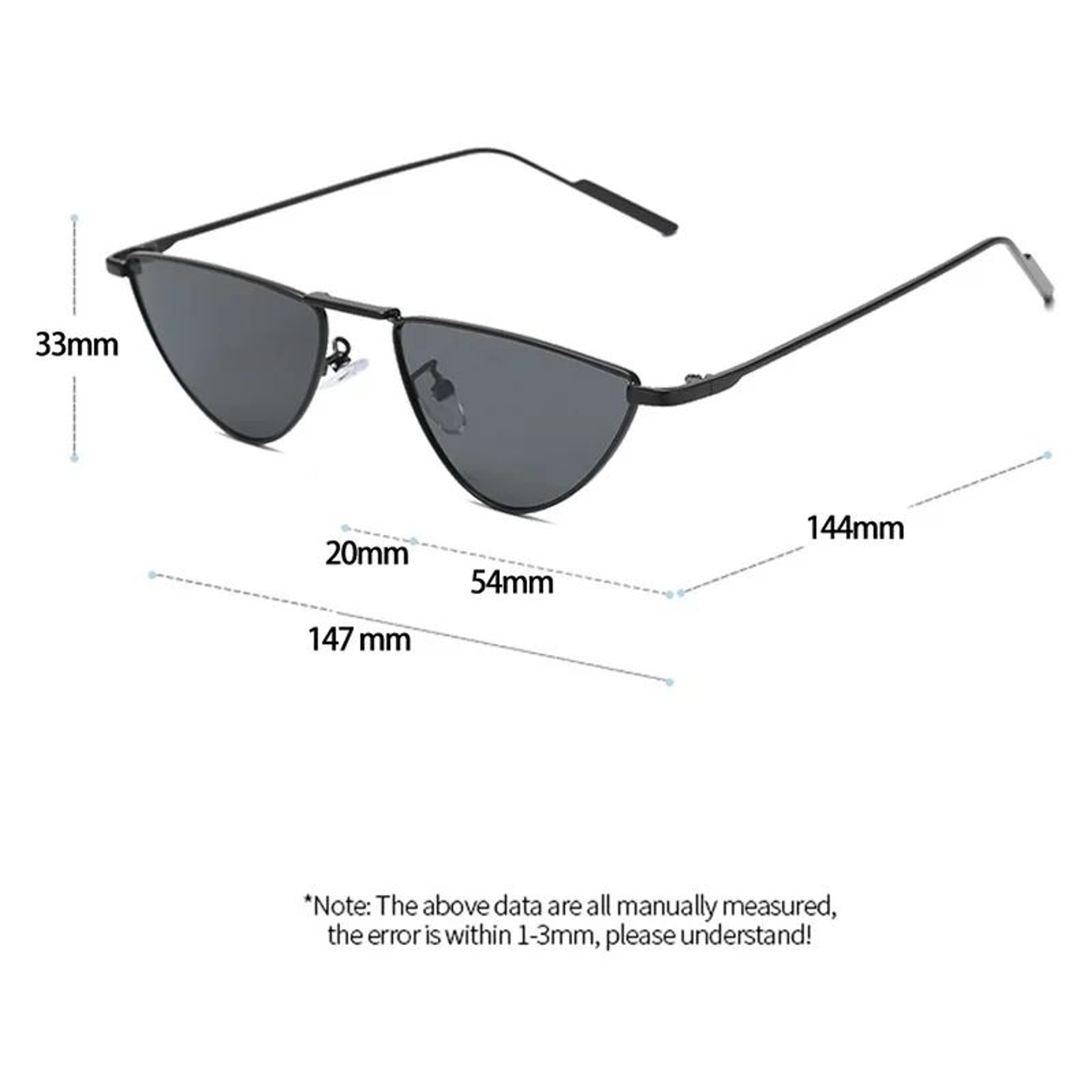 Women Small Cat Eye Metal UV400 Fashion Sunglasses 6