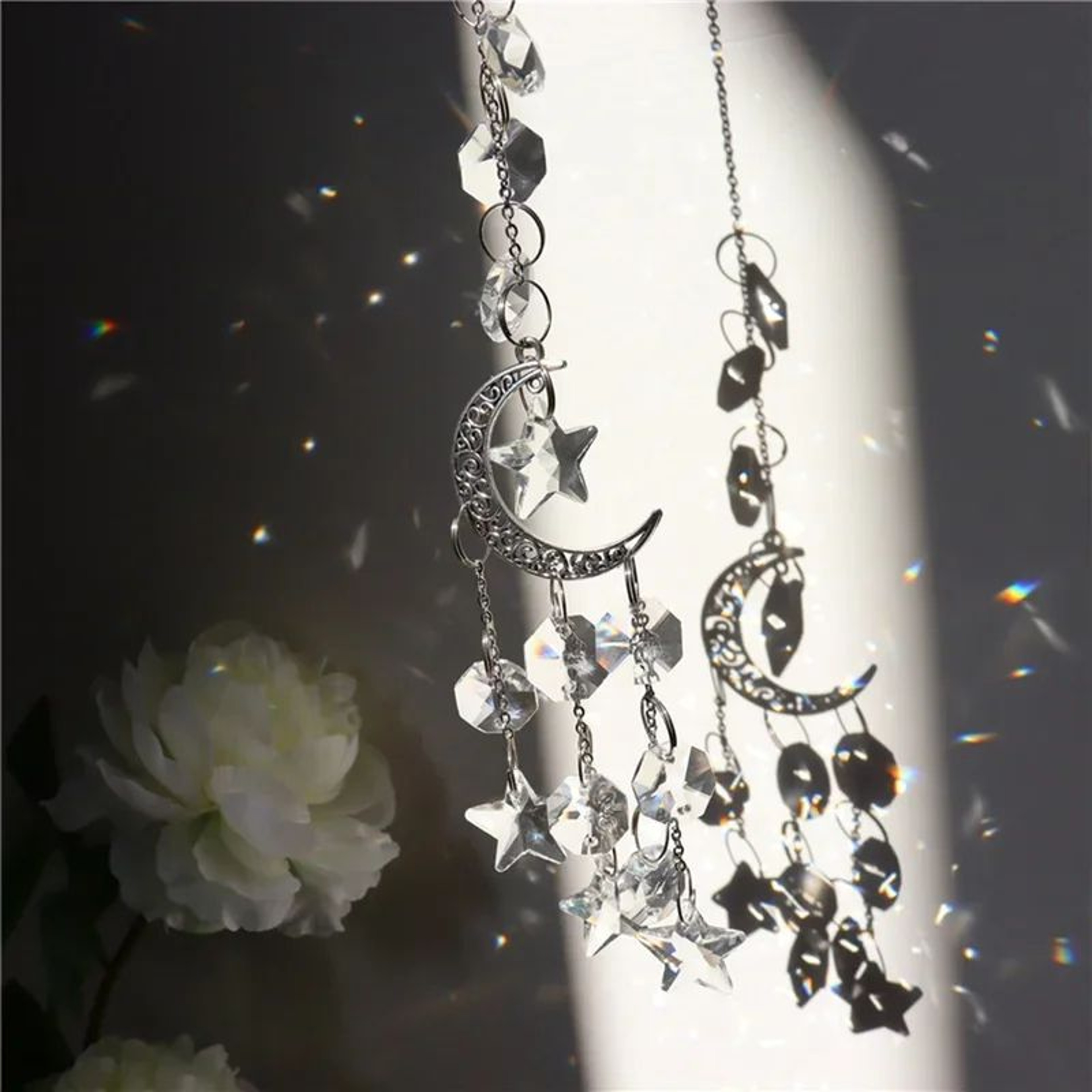 Crystal Rainbow Sun Catcher Glass Prism Hanging Decor 2