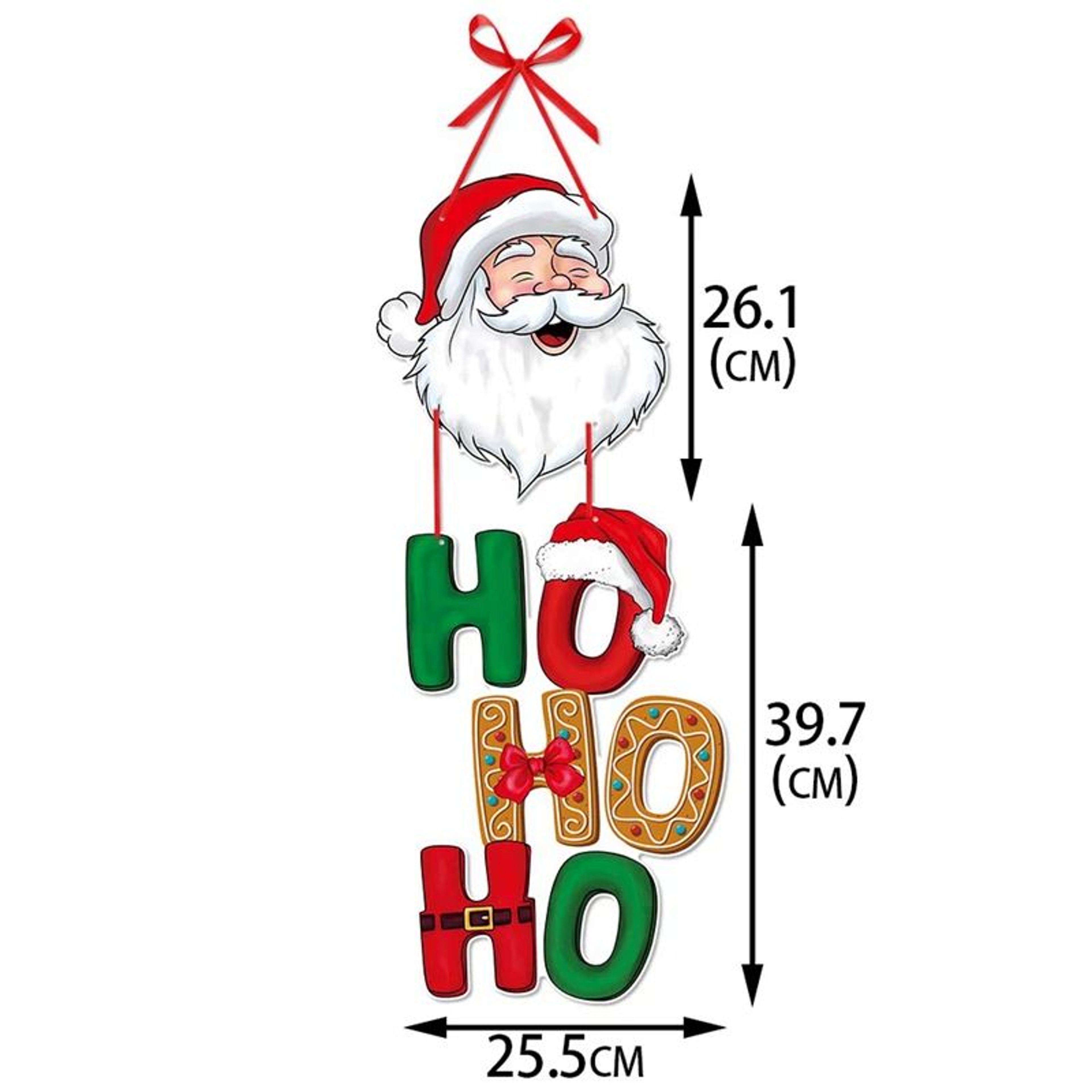 Merry Christmas Santa Snowman Door Hanging Ornament 6