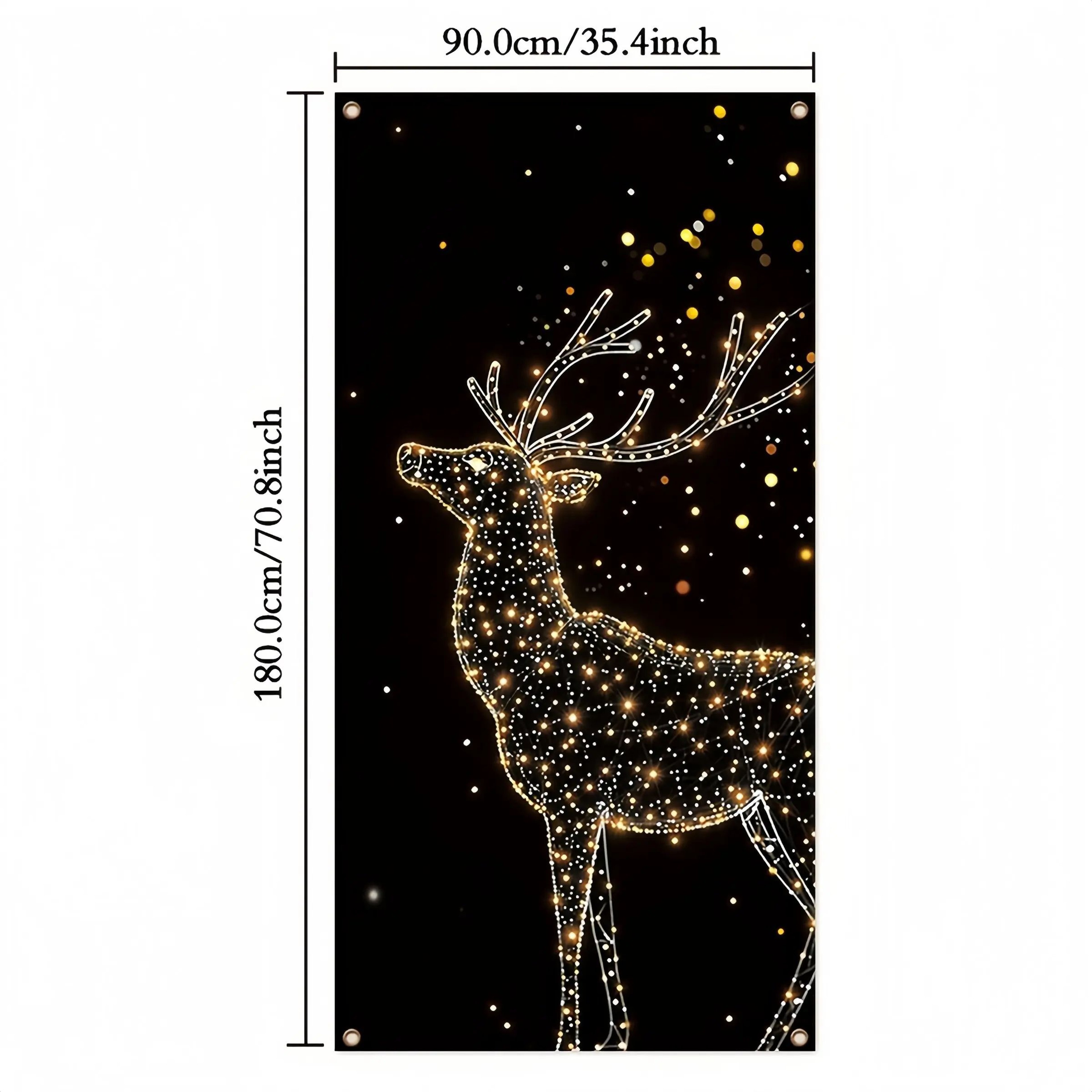 Santa Claus Deer Christmas Door Banner 11