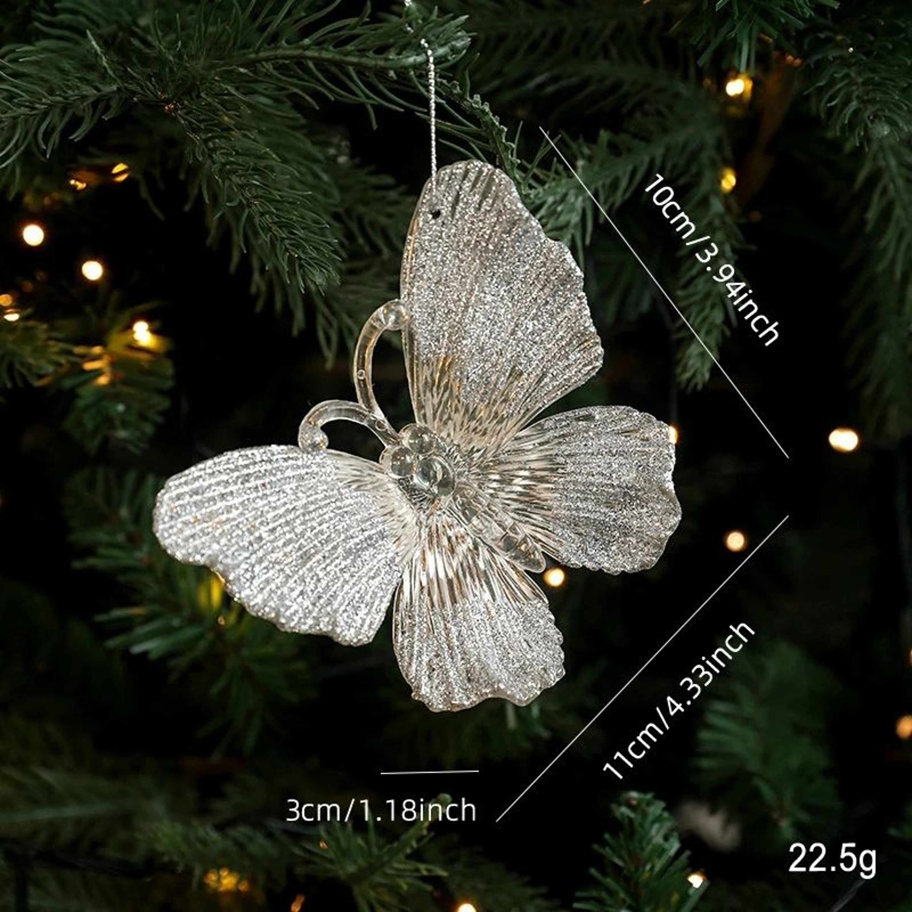 Butterfly Christmas Ball Hanging Ornament 6