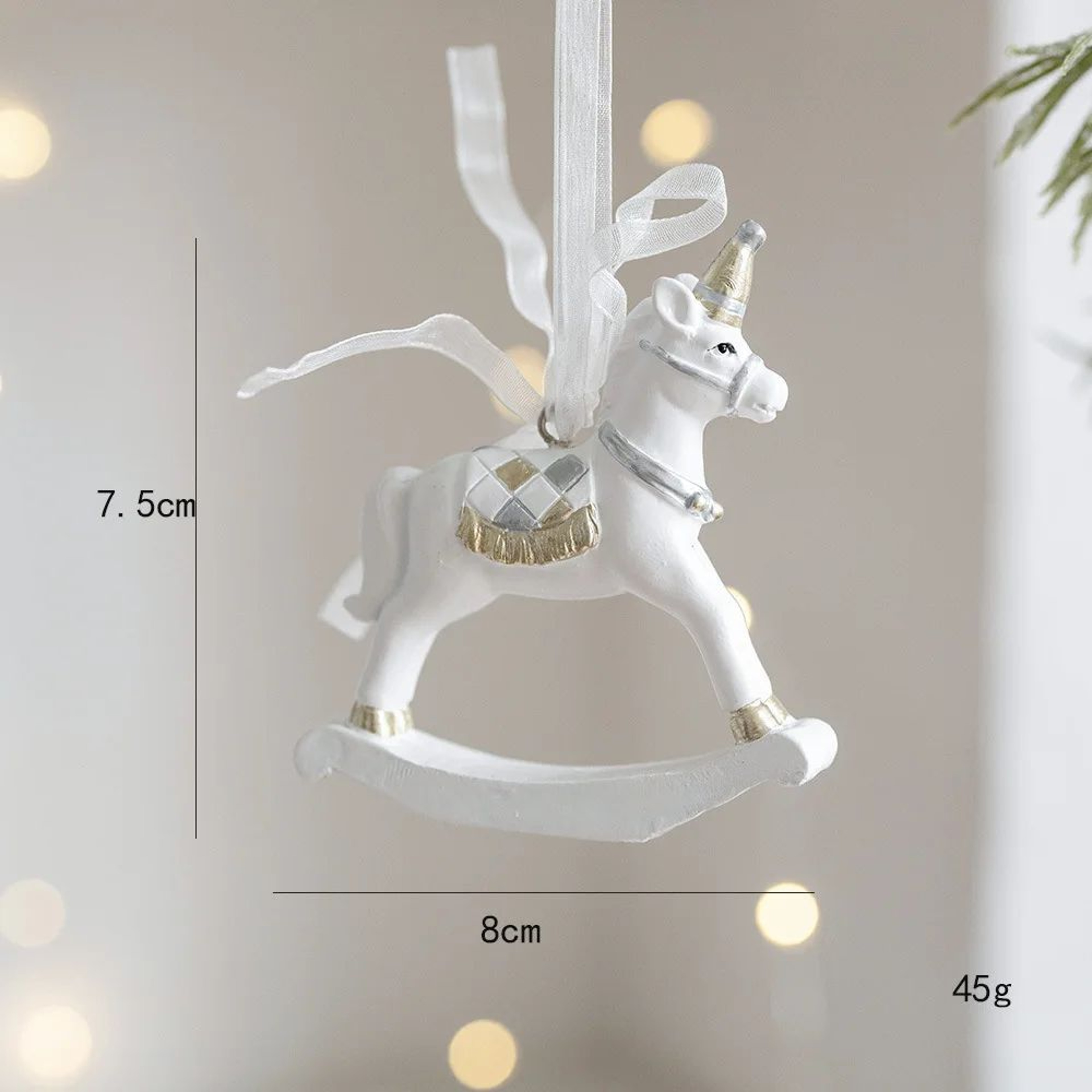 Retro 3D Christmas Tree Bell Resin Ornament 10