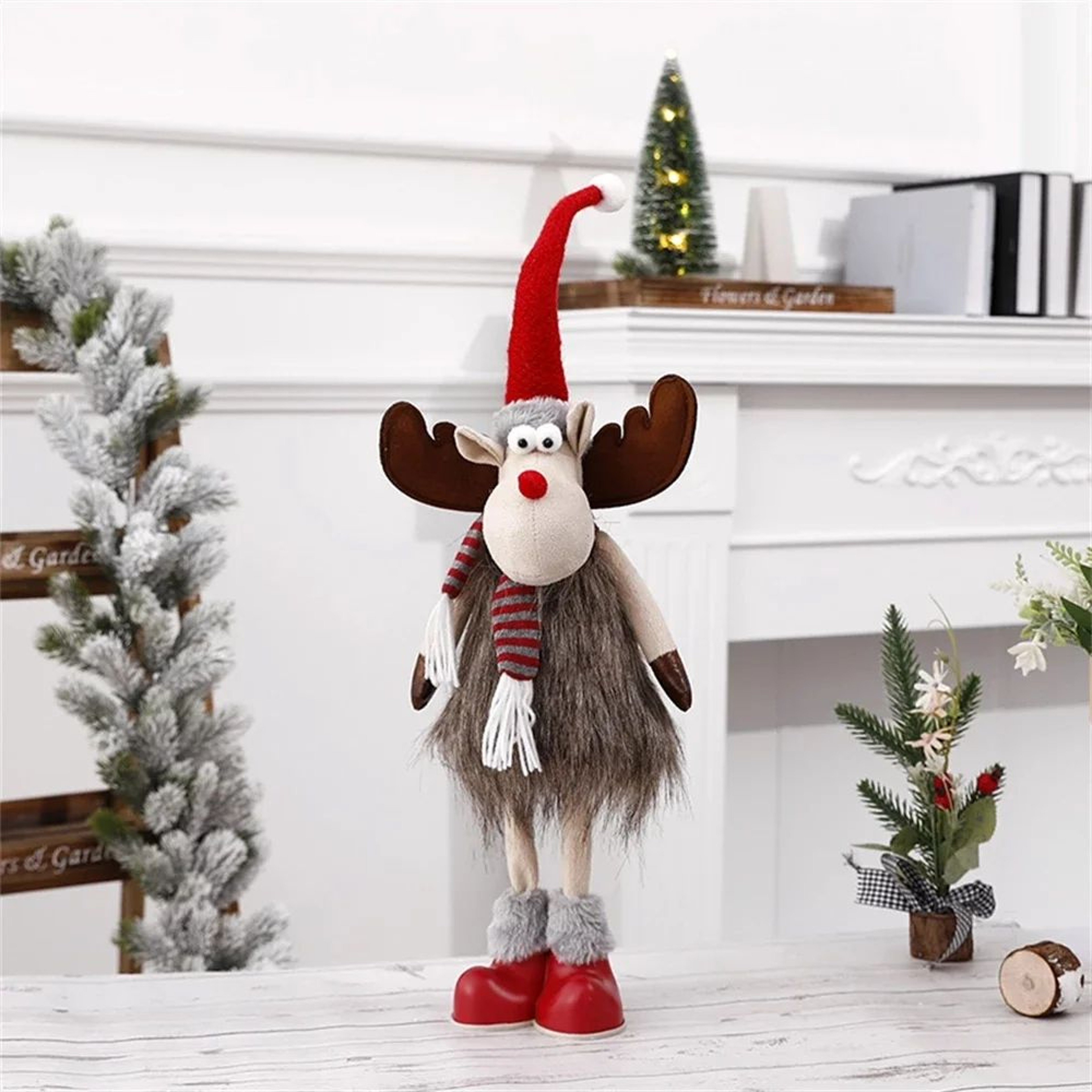 Large Standing Lighted Christmas Reindeer Figurine 4
