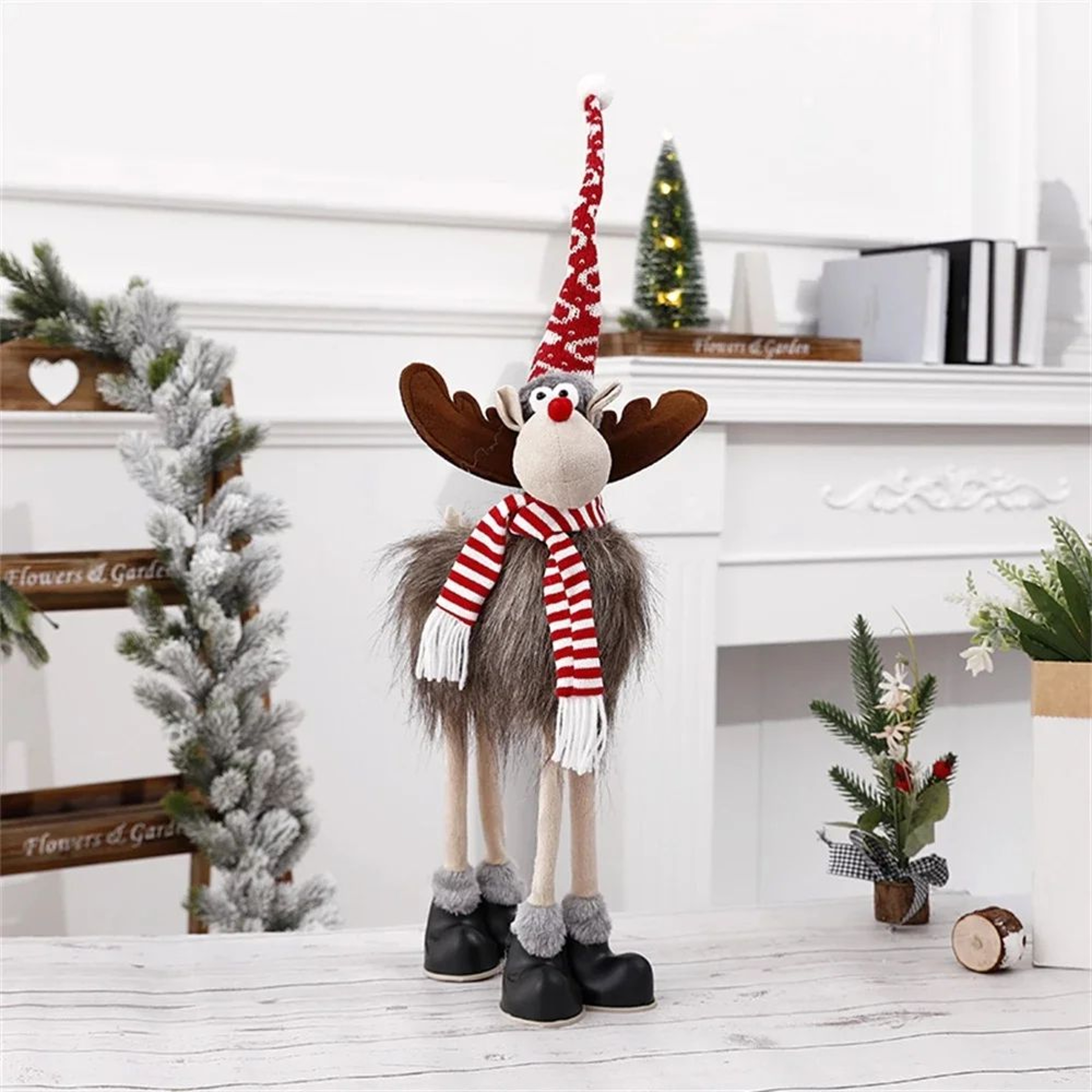 Large Standing Lighted Christmas Reindeer Figurine 5