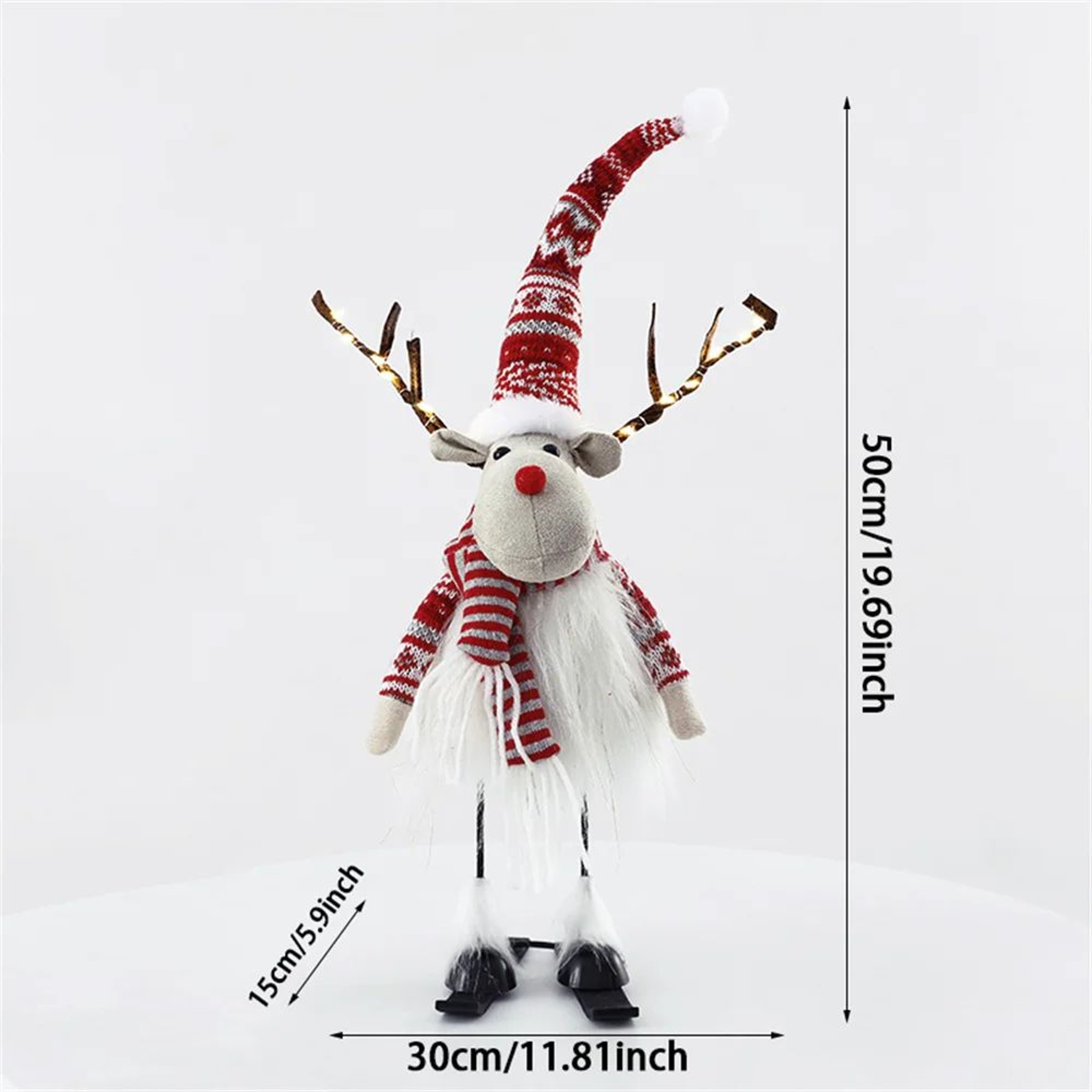 Large Standing Lighted Christmas Reindeer Figurine 17