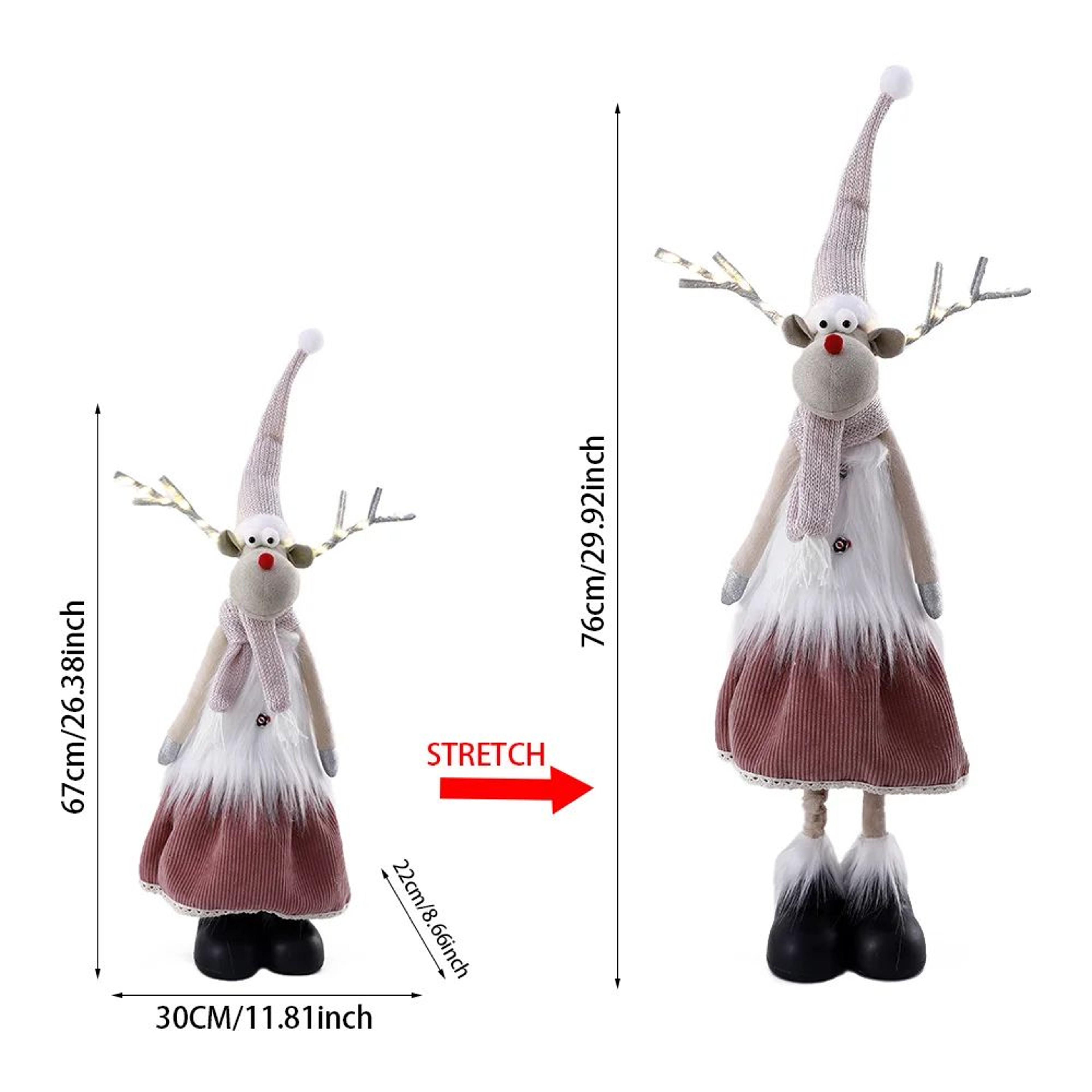 Large Standing Lighted Christmas Reindeer Figurine 15