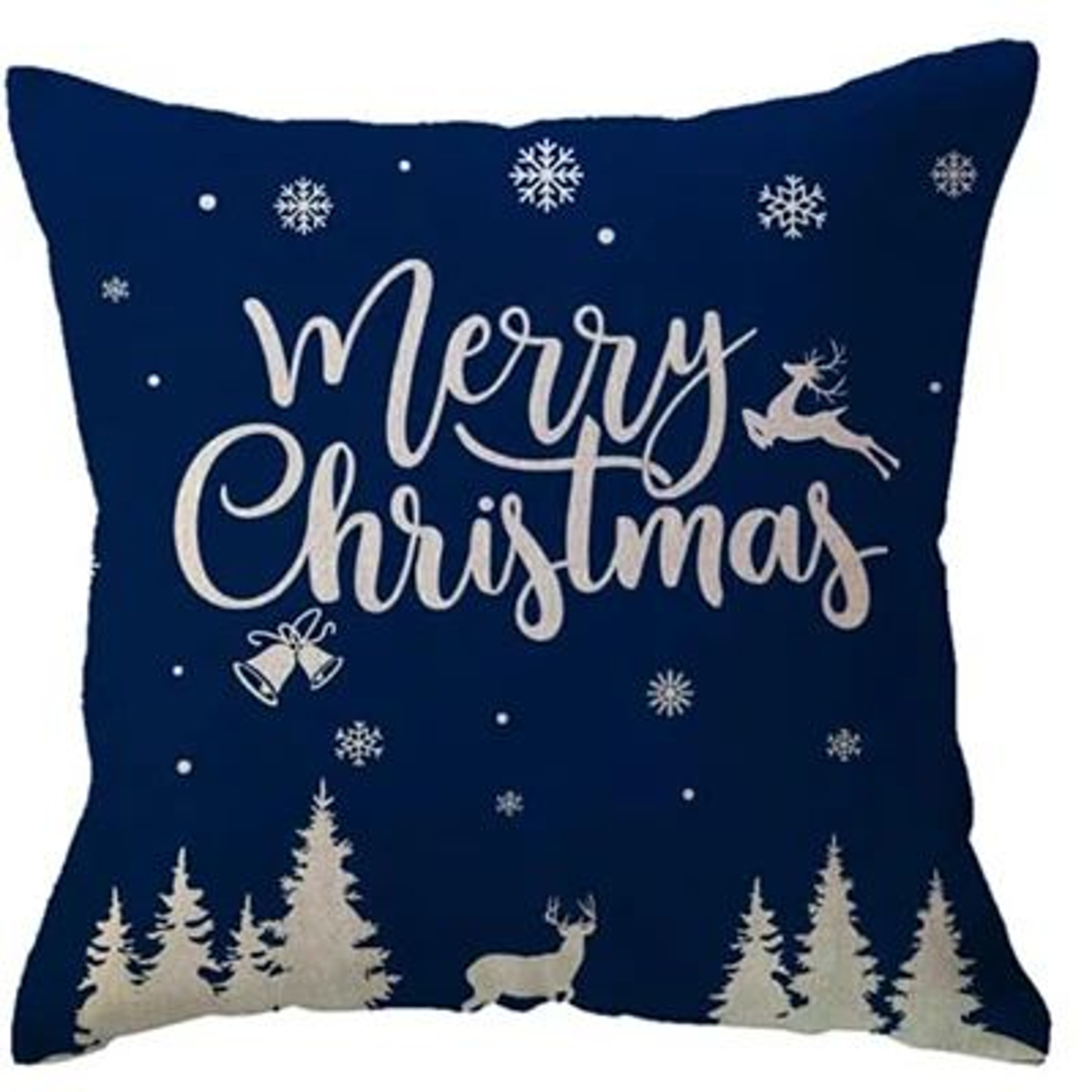 Blue Snowflake Christmas Pillow Cover 6