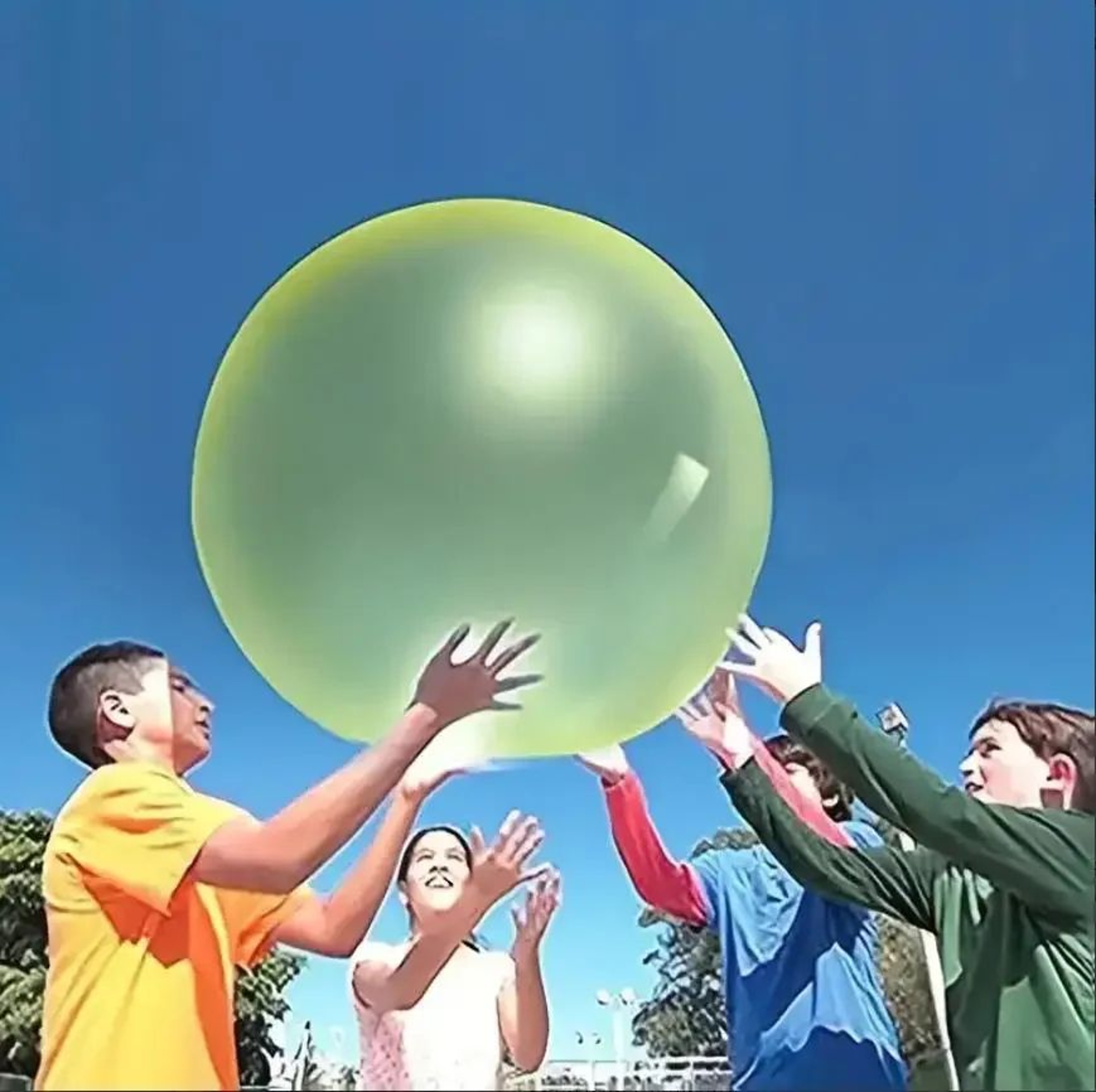 Transparent Bubble Ball Blowing Balloon Toy With Stretchy TPR Material 1