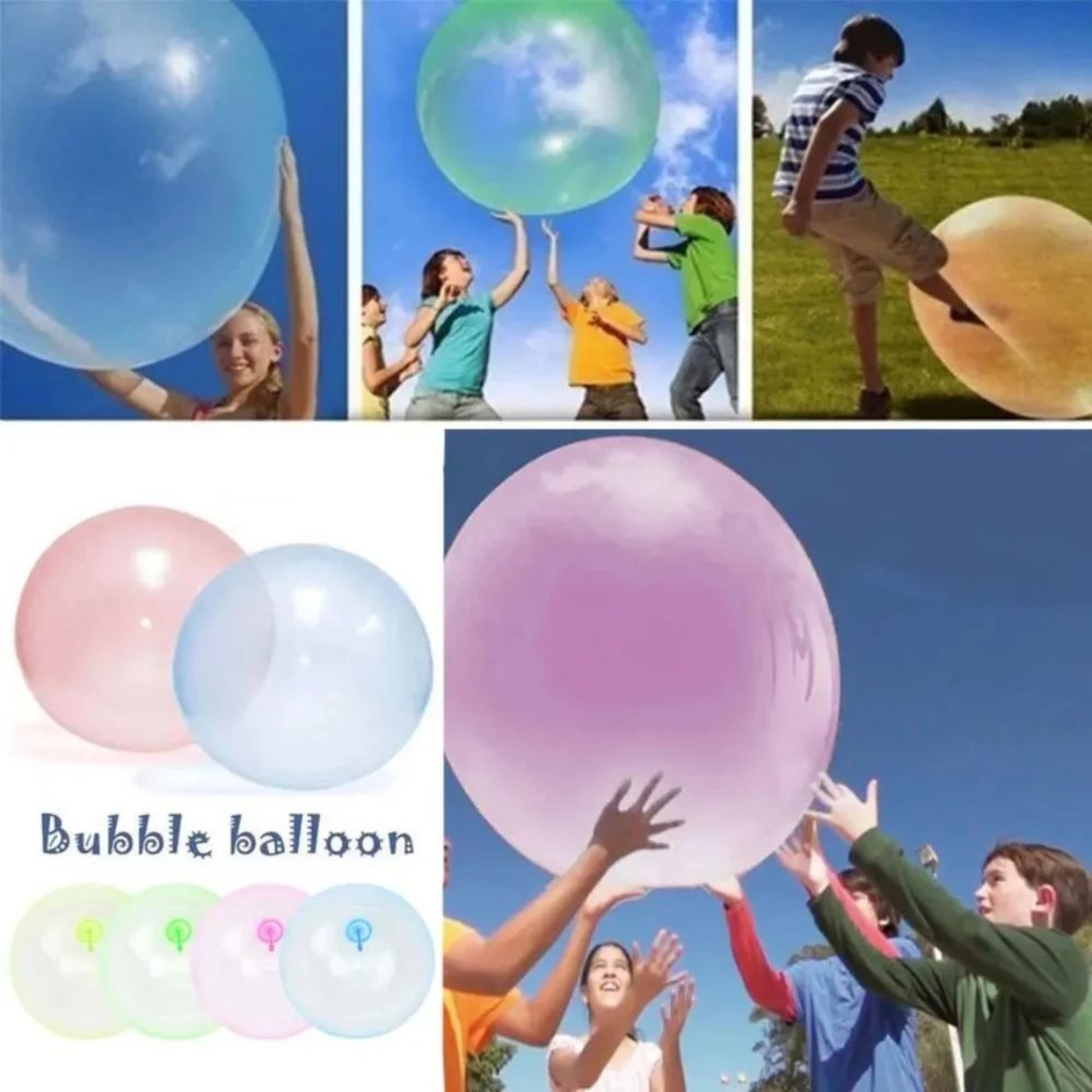 Transparent Bubble Ball Blowing Balloon Toy With Stretchy TPR Material 5