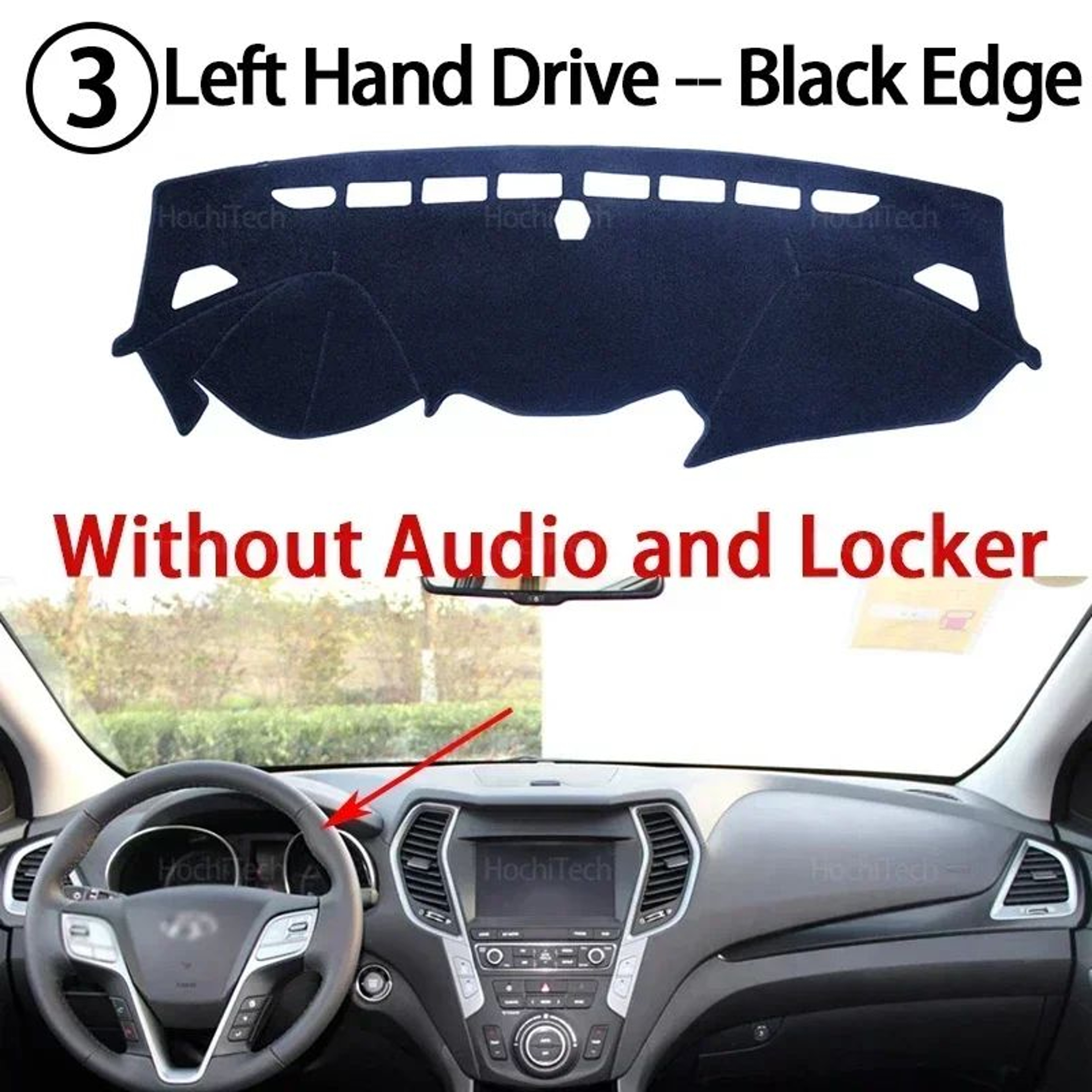Dashboard Cover Dash Mat For Hyundai Santa Fe 20132018 Sun Protection 3