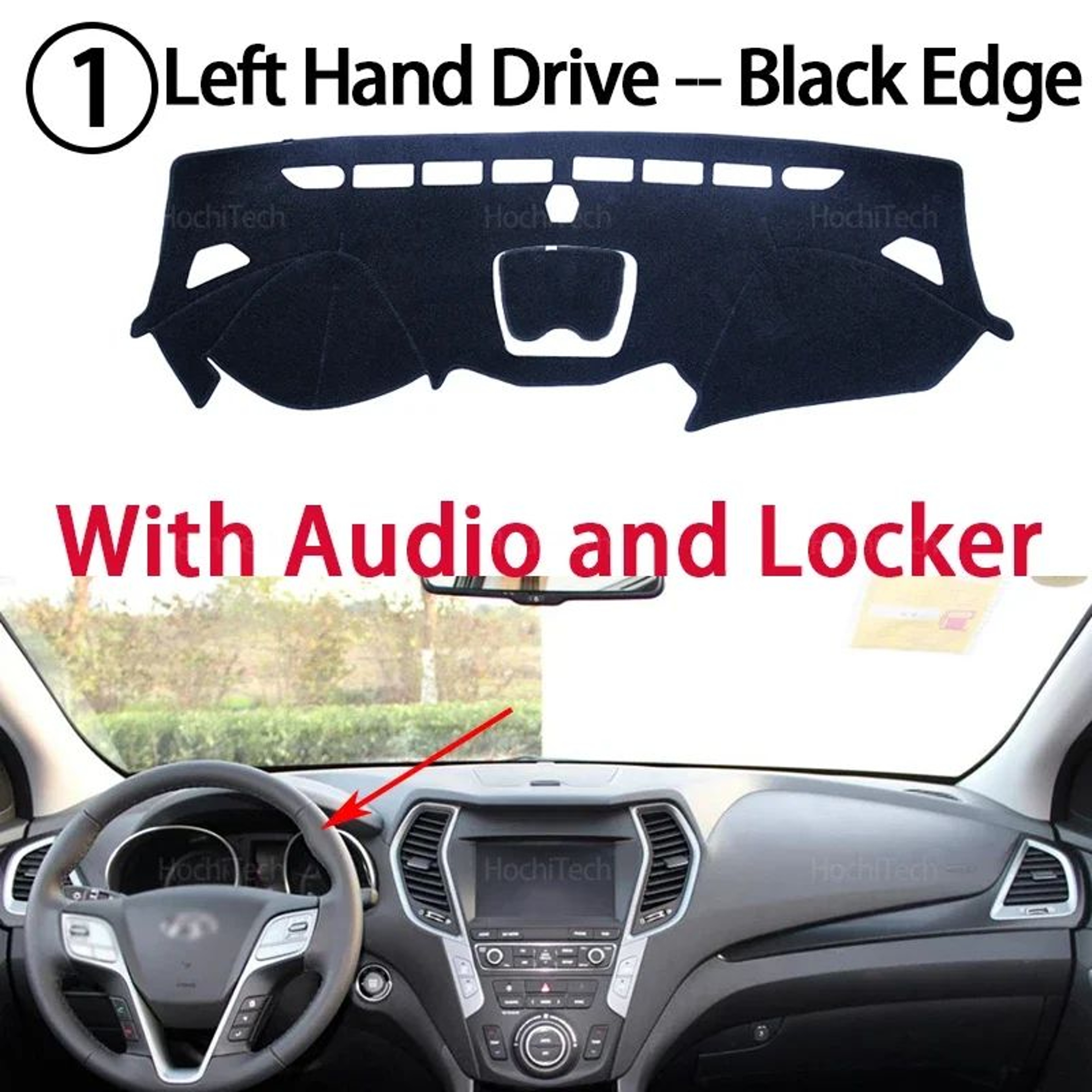 Dashboard Cover Dash Mat For Hyundai Santa Fe 20132018 Sun Protection 11
