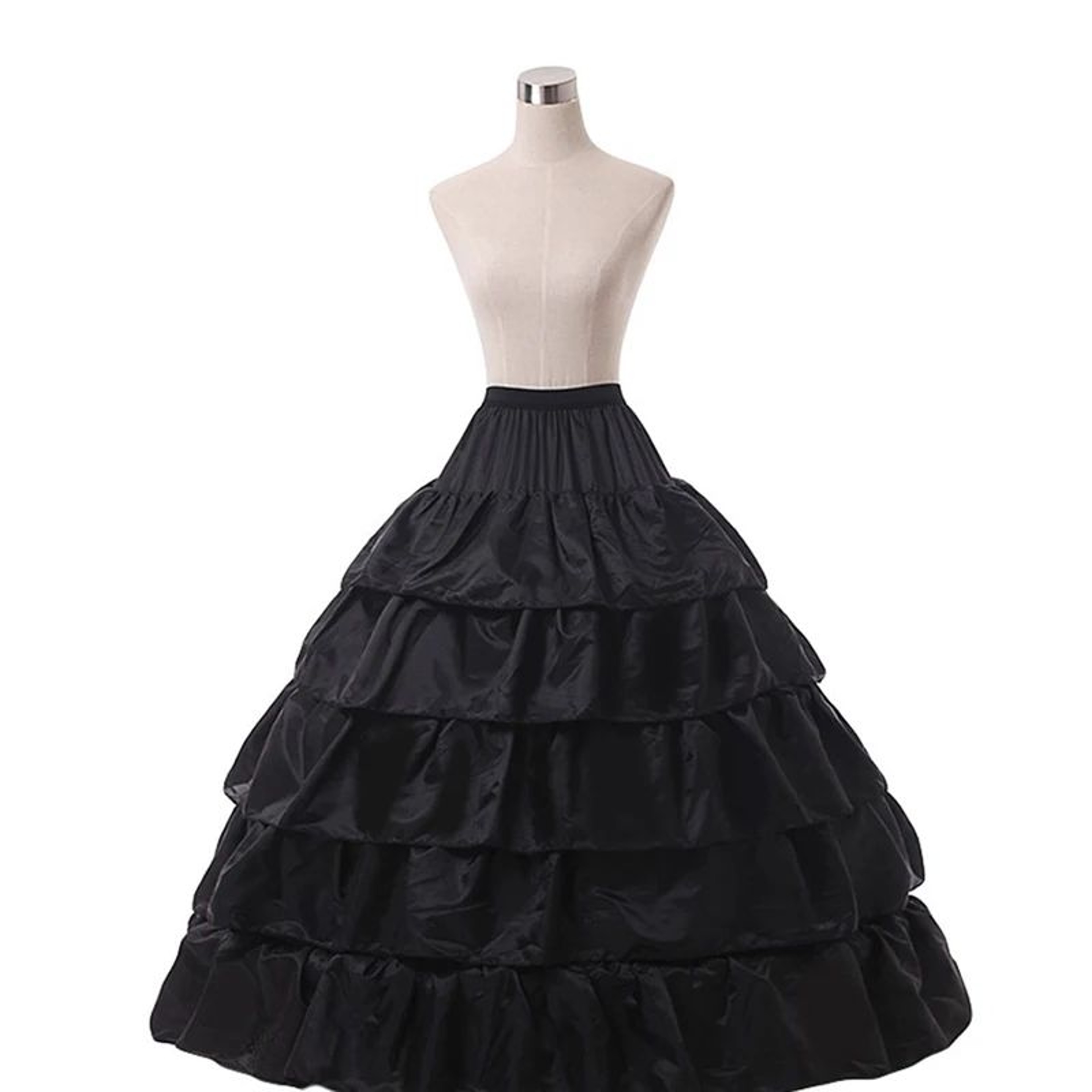 Long 4 Hoop Petticoat Crinoline Underskirt For Ball Gown Wedding Dress 4