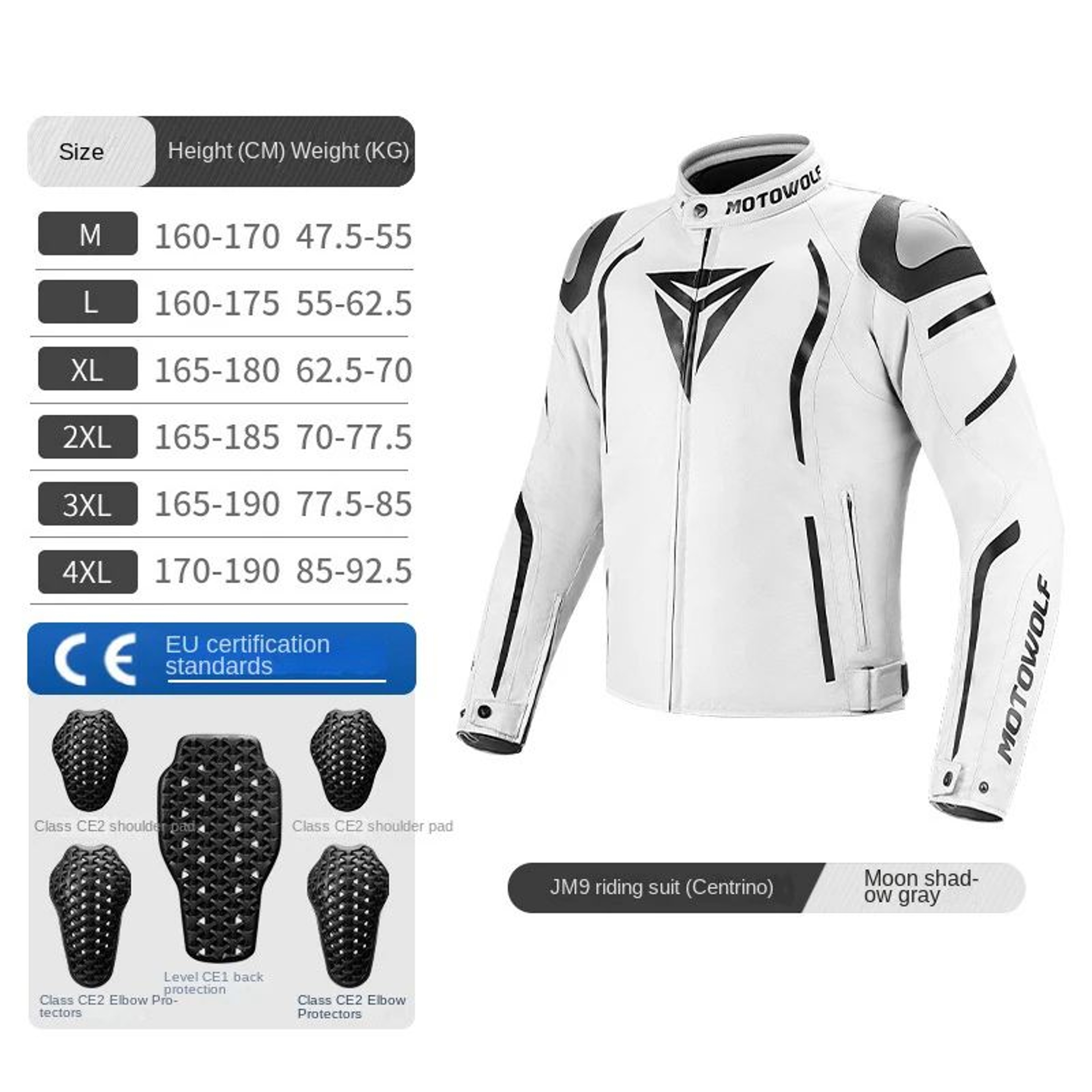 Winter Motorcycle Riding Jacket Windproof CE Protective Gear 7
