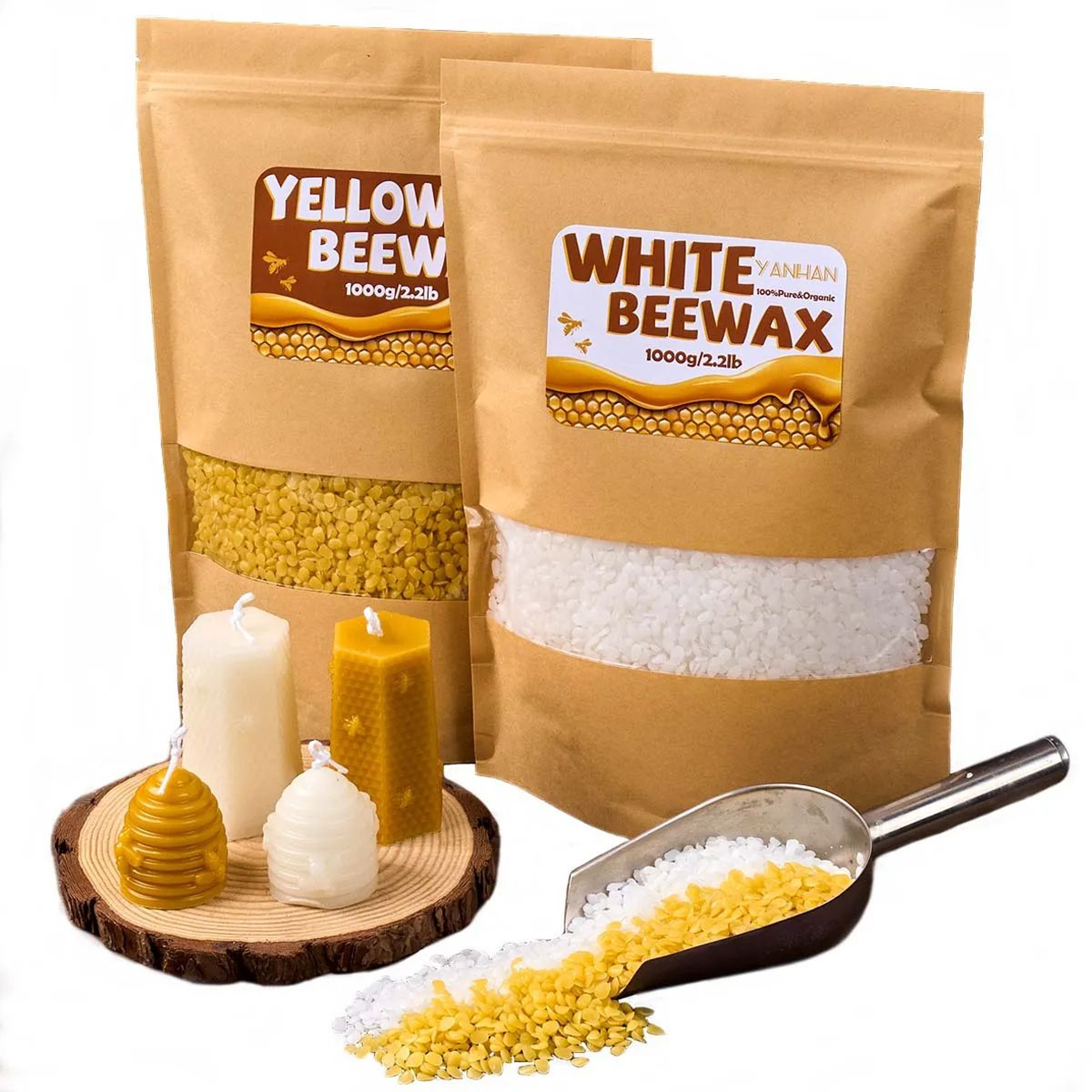 Pure Natural Granular Beeswax For Candle Making 2