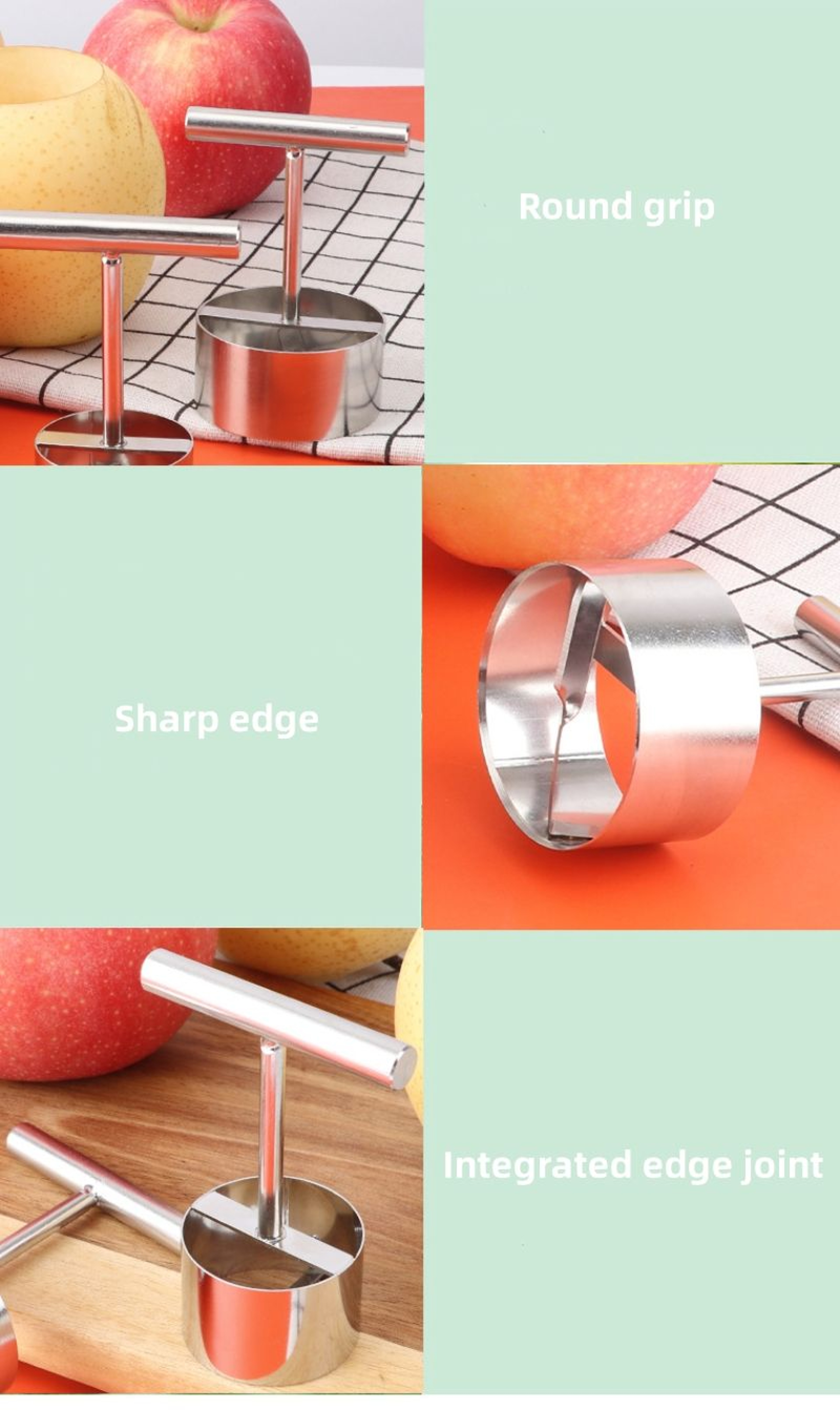 Stainless Steel Apple Pear Corer Fruit Core Remover Tool 9