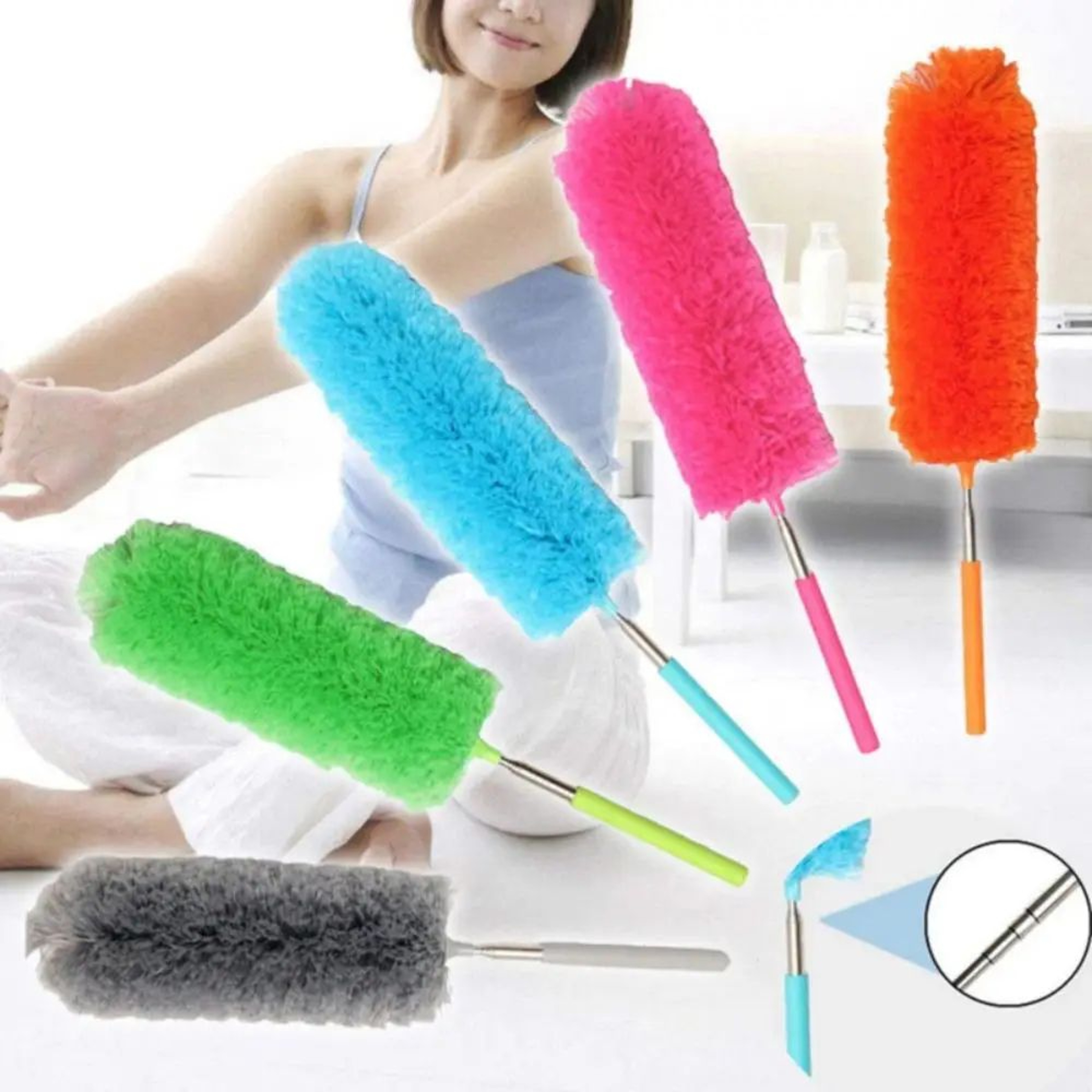 Gray Flexible Cleaning Duster Gap Dust Brush Lightweight Tool 1