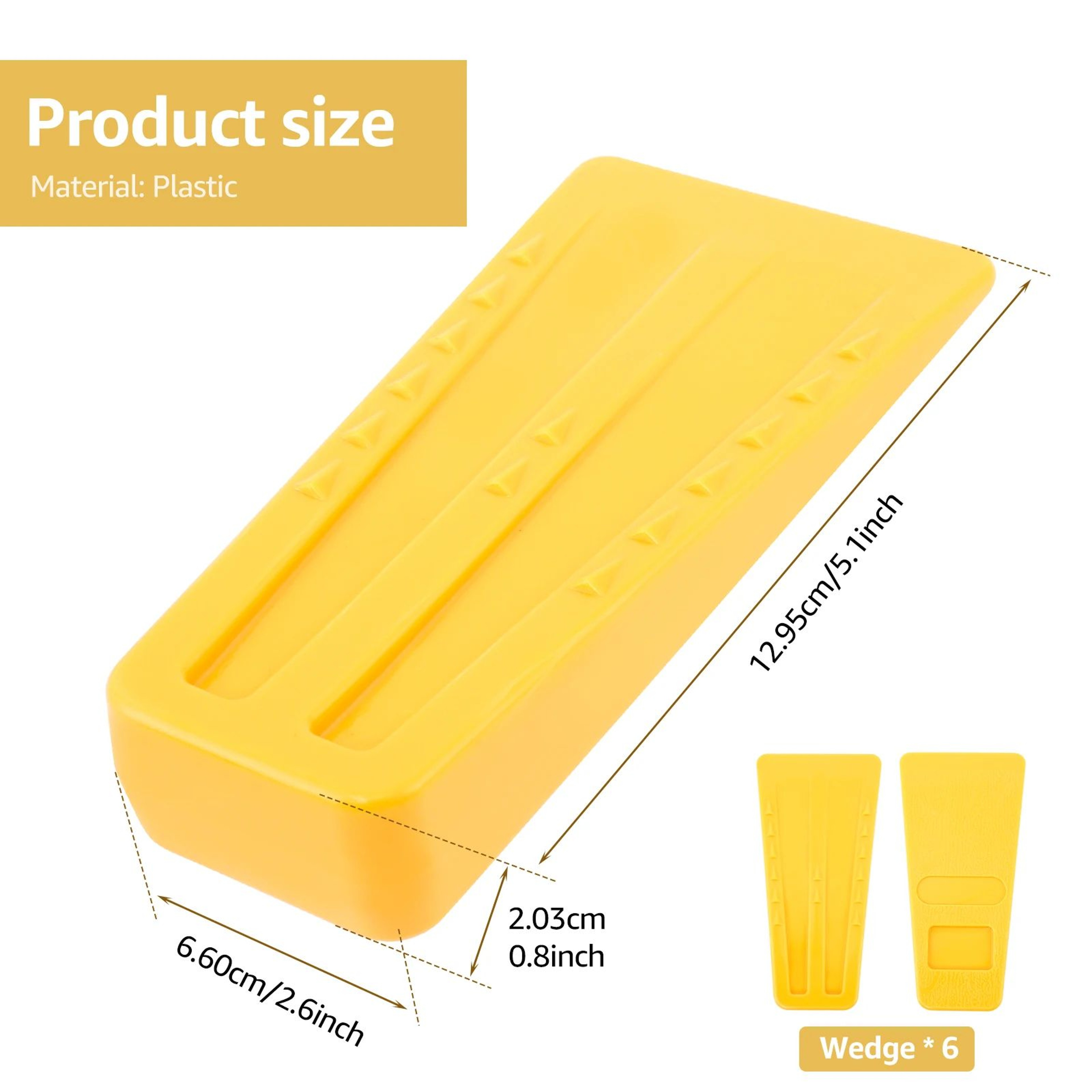 6pcs Chainsaw Felling Wedges Plastic Tree Cutting Safety Wedges 5