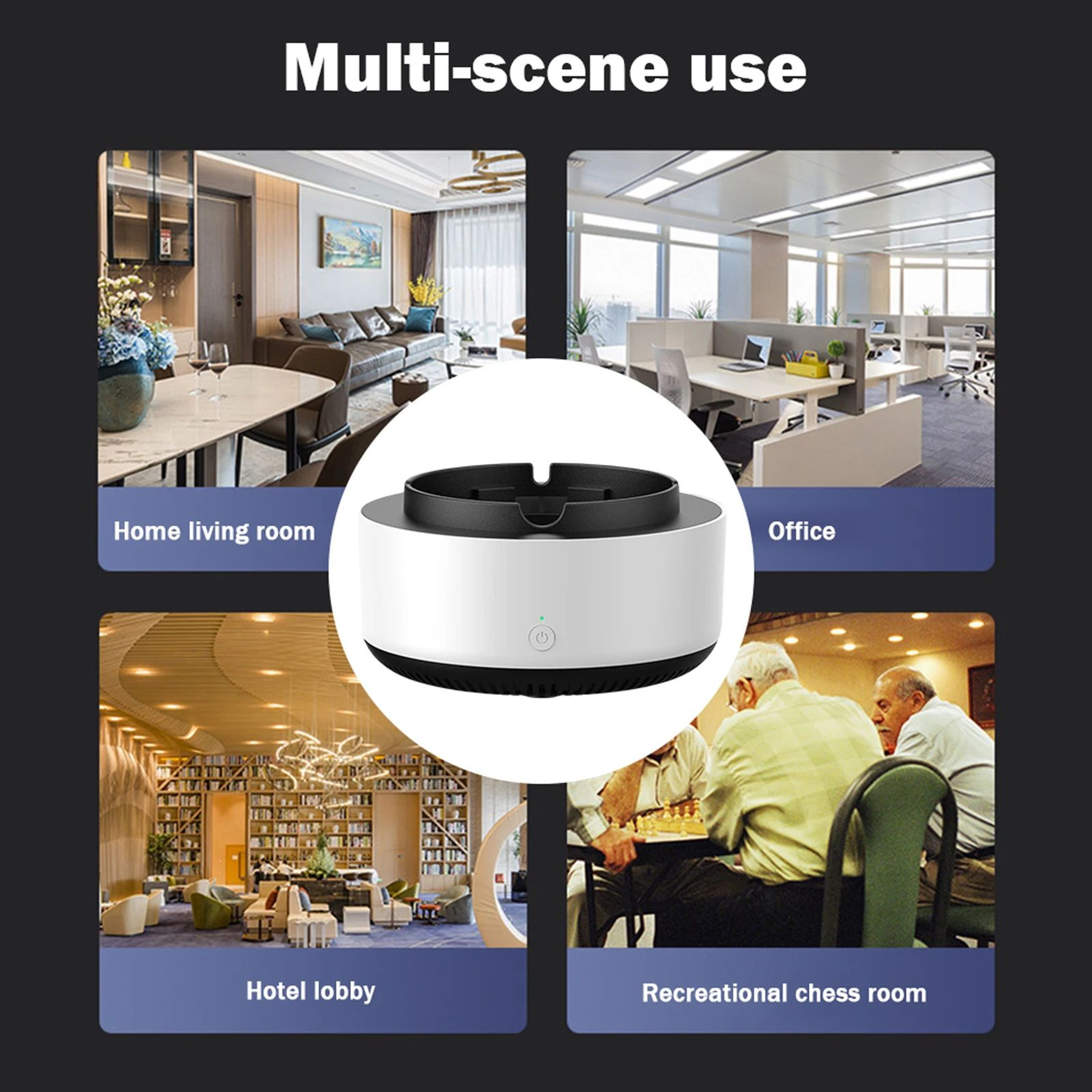 Portable Ashtray Air Purifier Anion Smoke Filter For Home Office 3