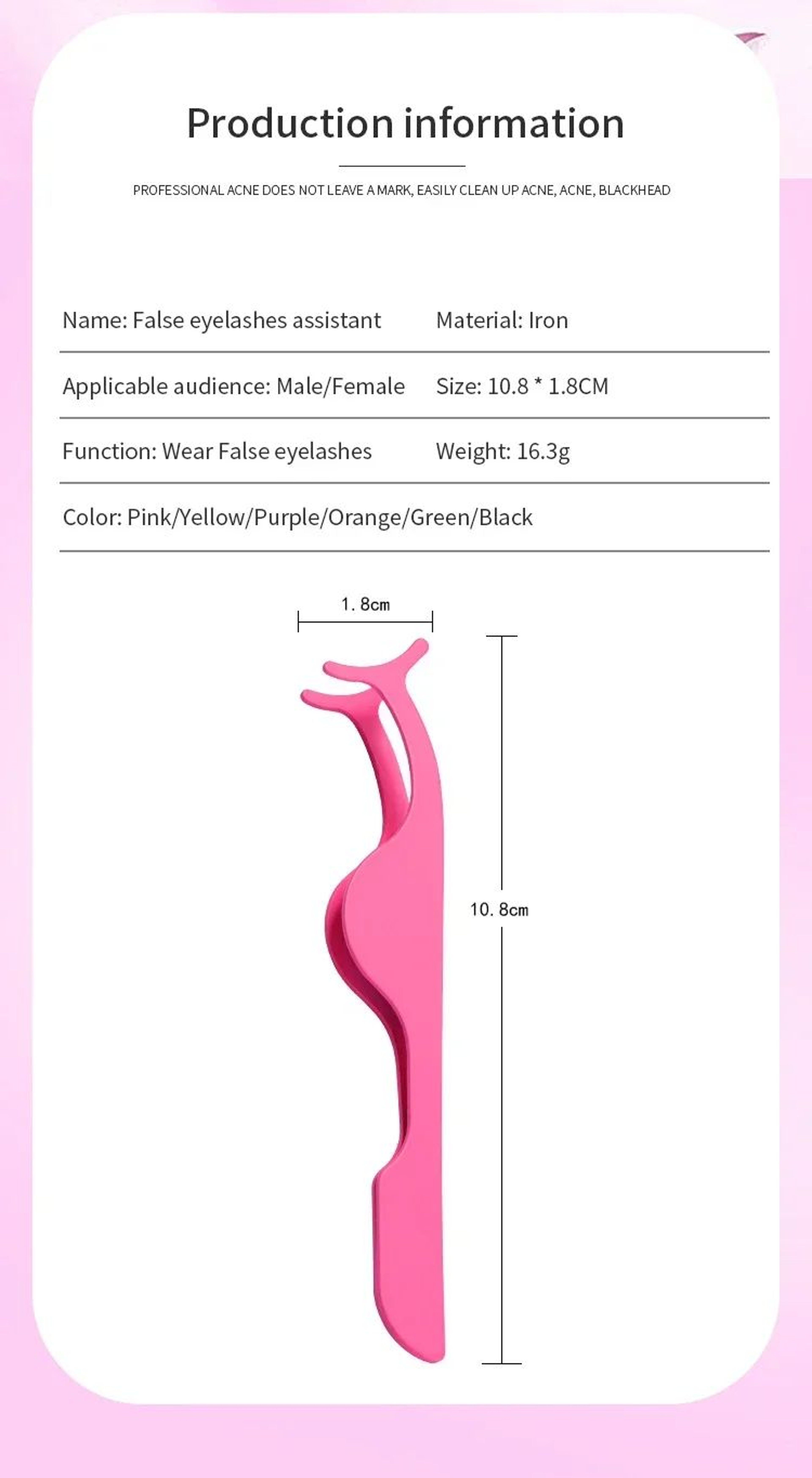 False Eyelash Applicator Tweezer Precision Lash Curler Makeup Tool 6