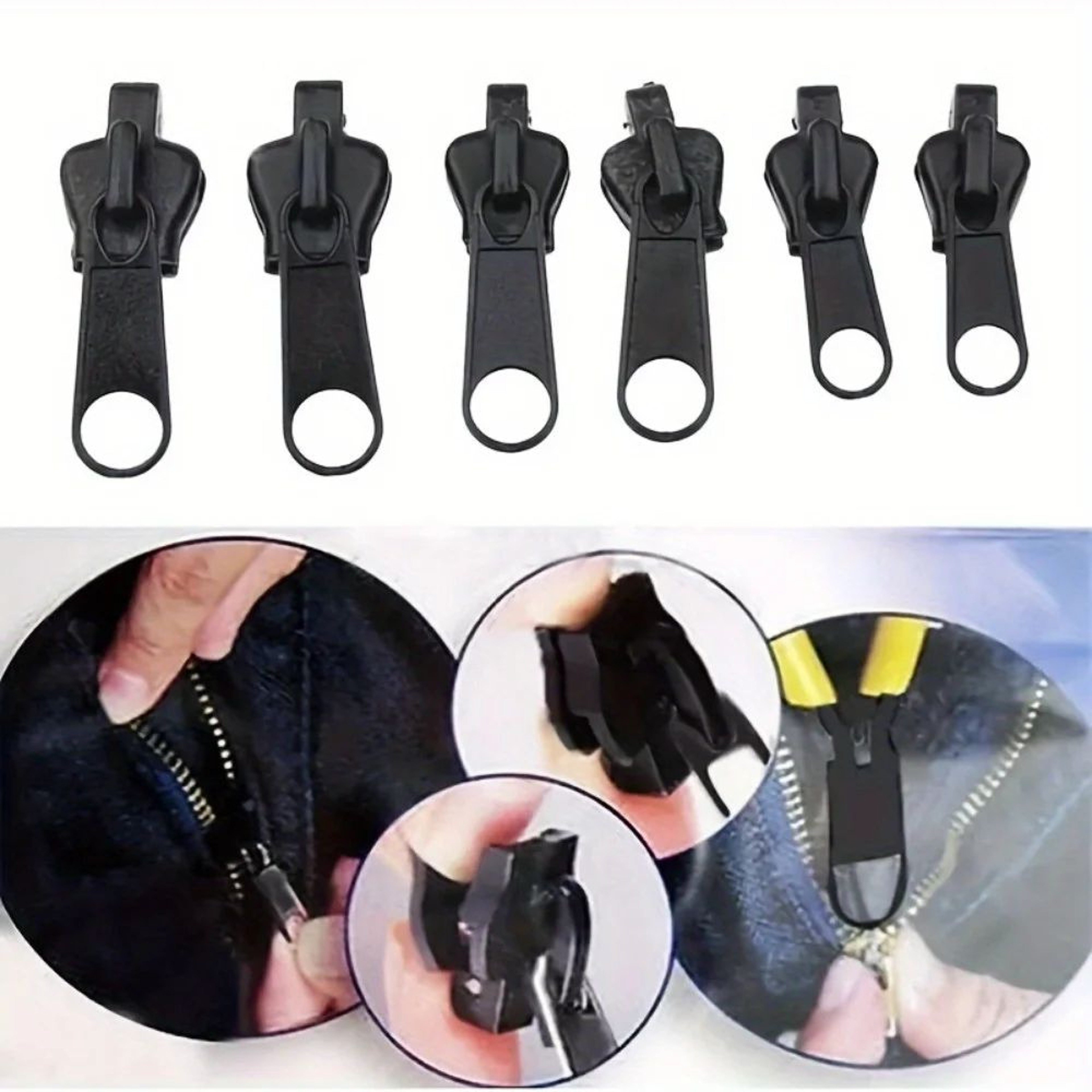 6 Piece Instant Zipper Repair Kit Universal Replacement Set 1
