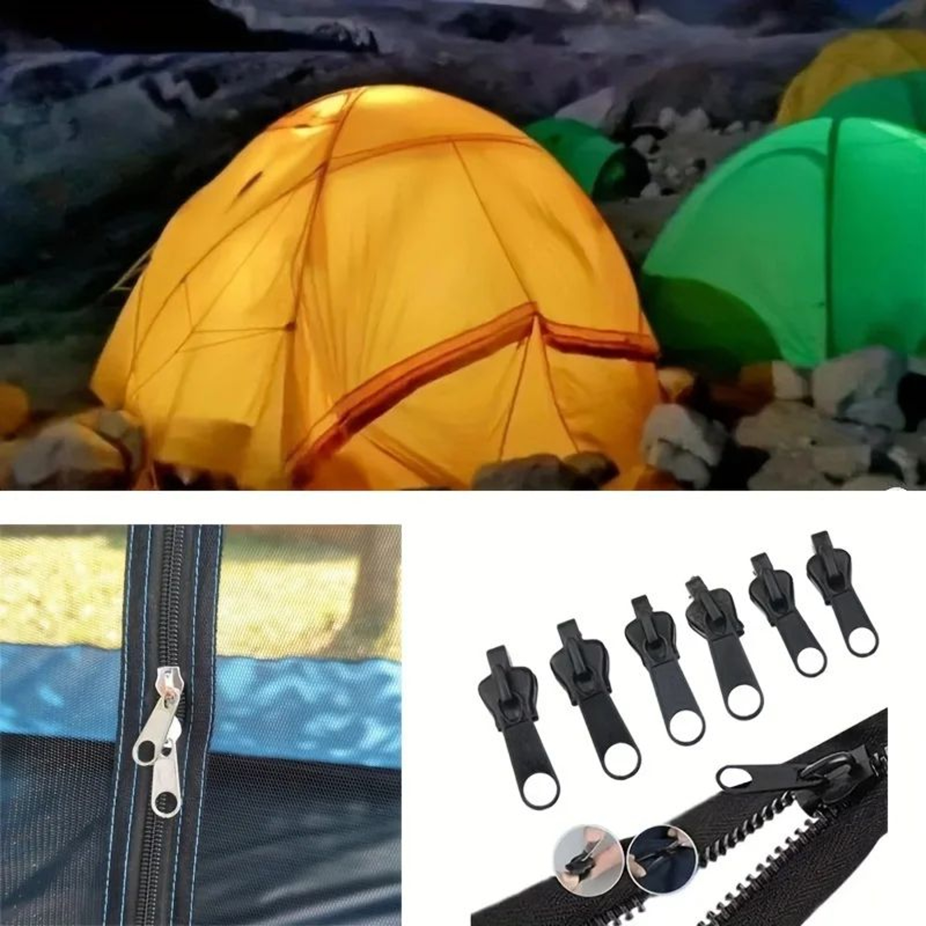 6 Piece Instant Zipper Repair Kit Universal Replacement Set 7