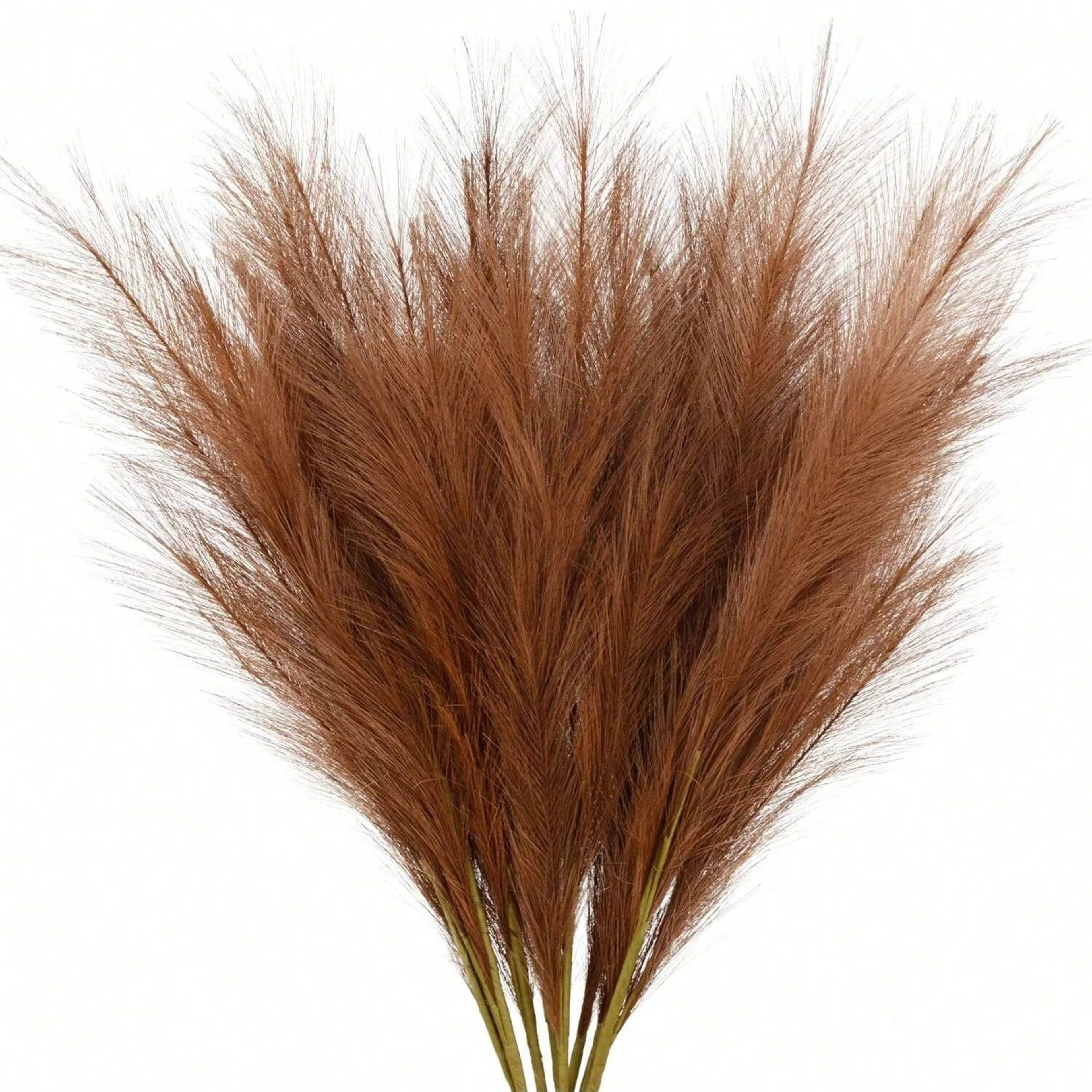 Artificial Pampas Grass Red Faux Reeds Decor 55cm Set 16