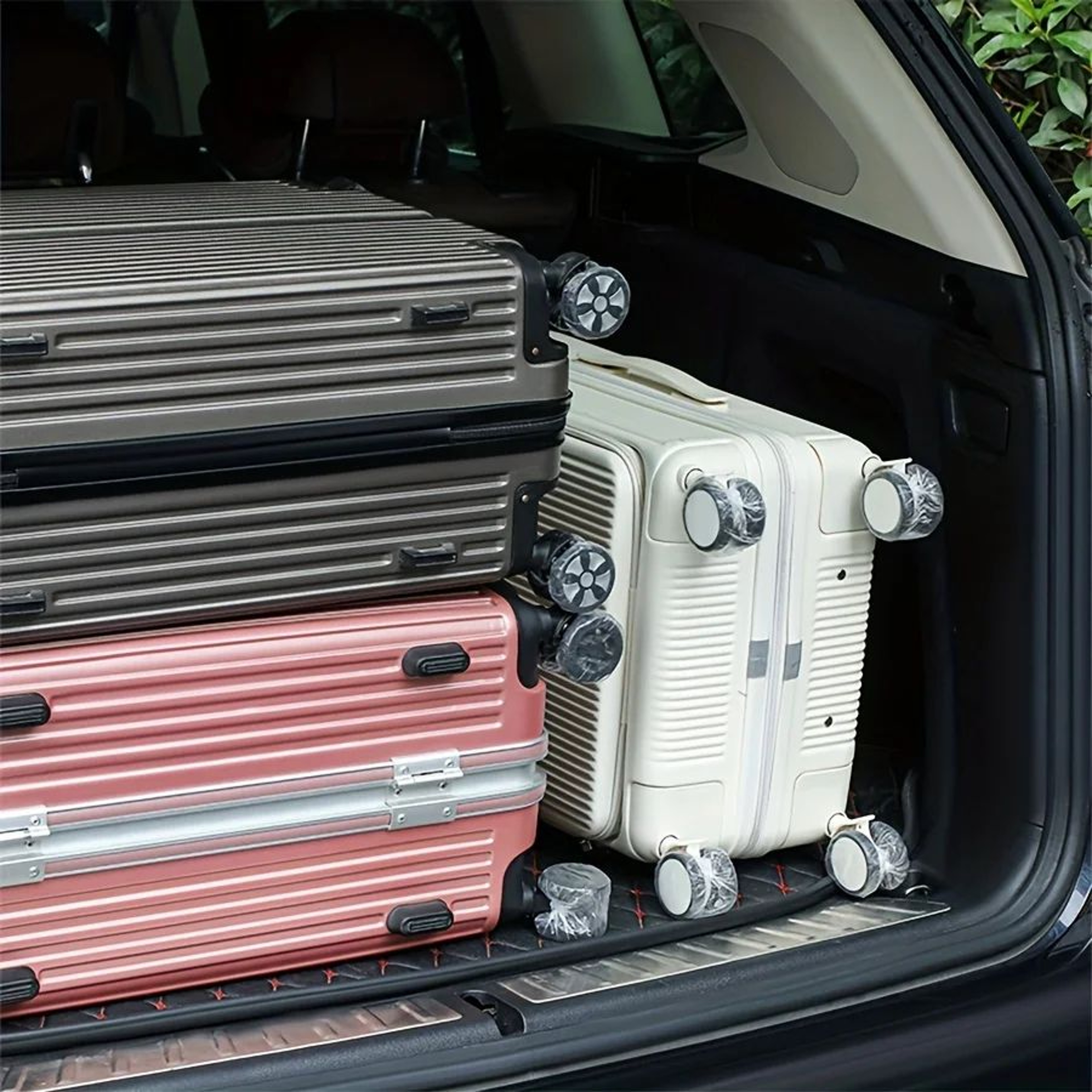 Disposable Luggage Wheel Covers Dustproof Suitcase Protectors Set 4