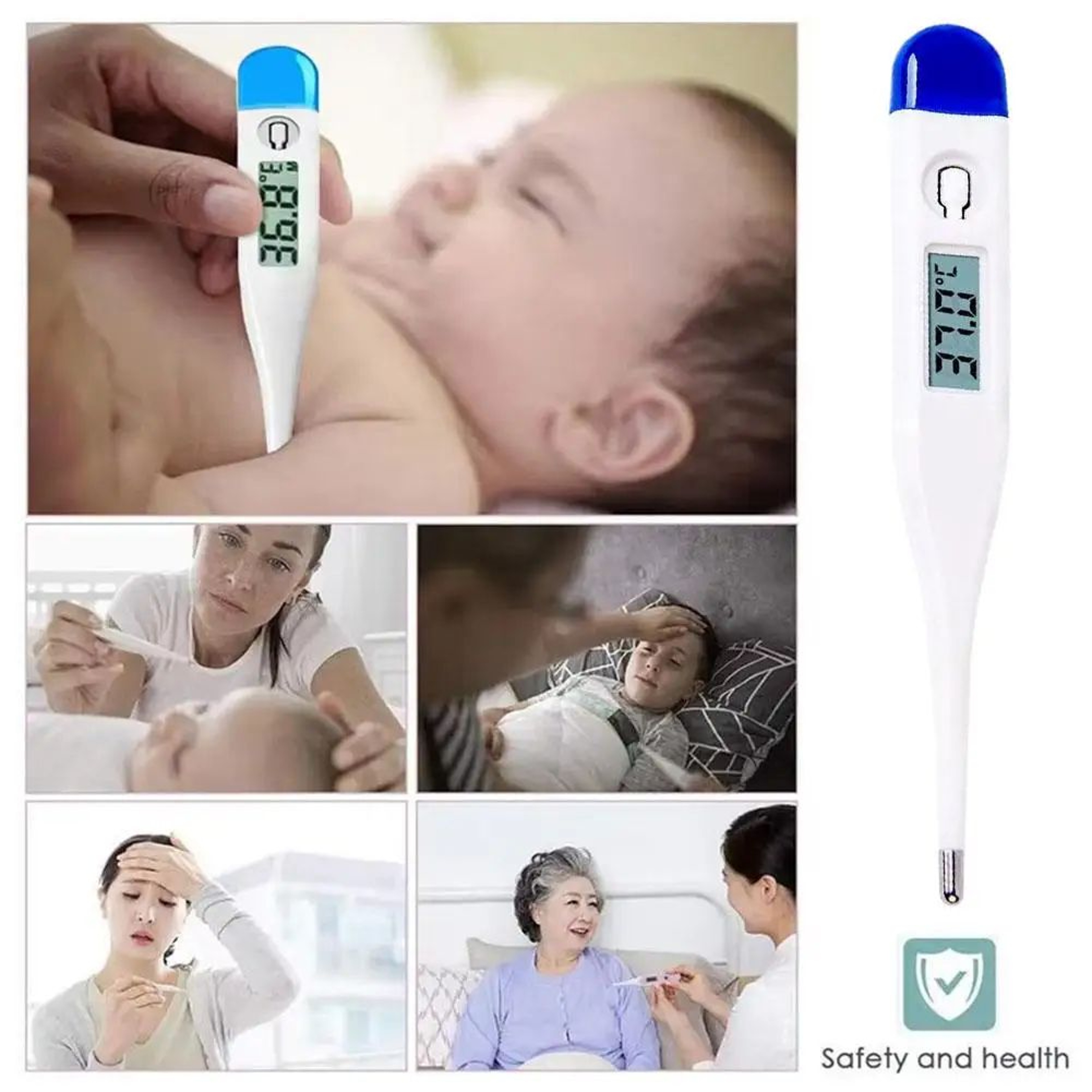 Digital LCD Thermometer For Oral And Armpit Use 1