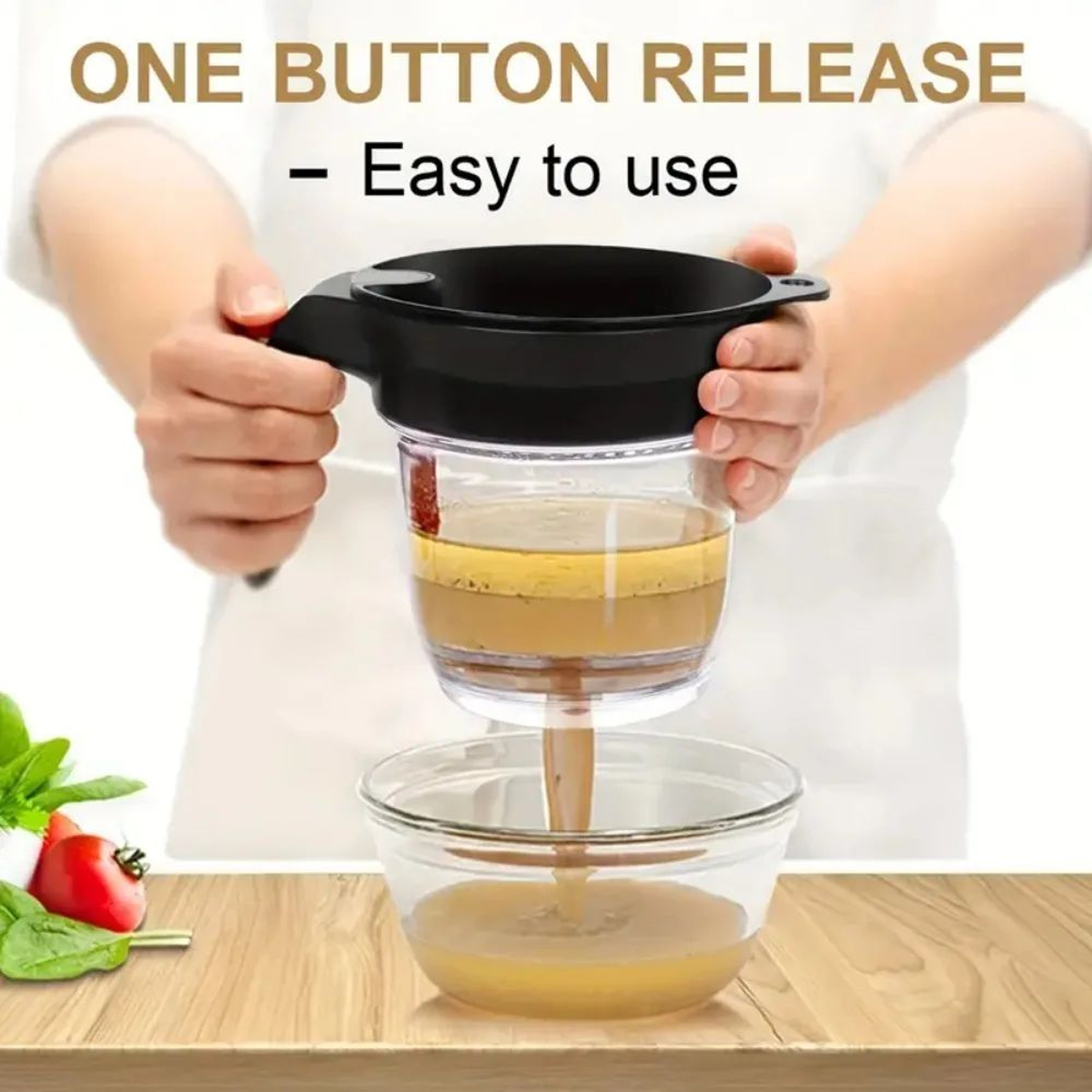 Fat Separator With Bottom Strainer For Grease Separation 5