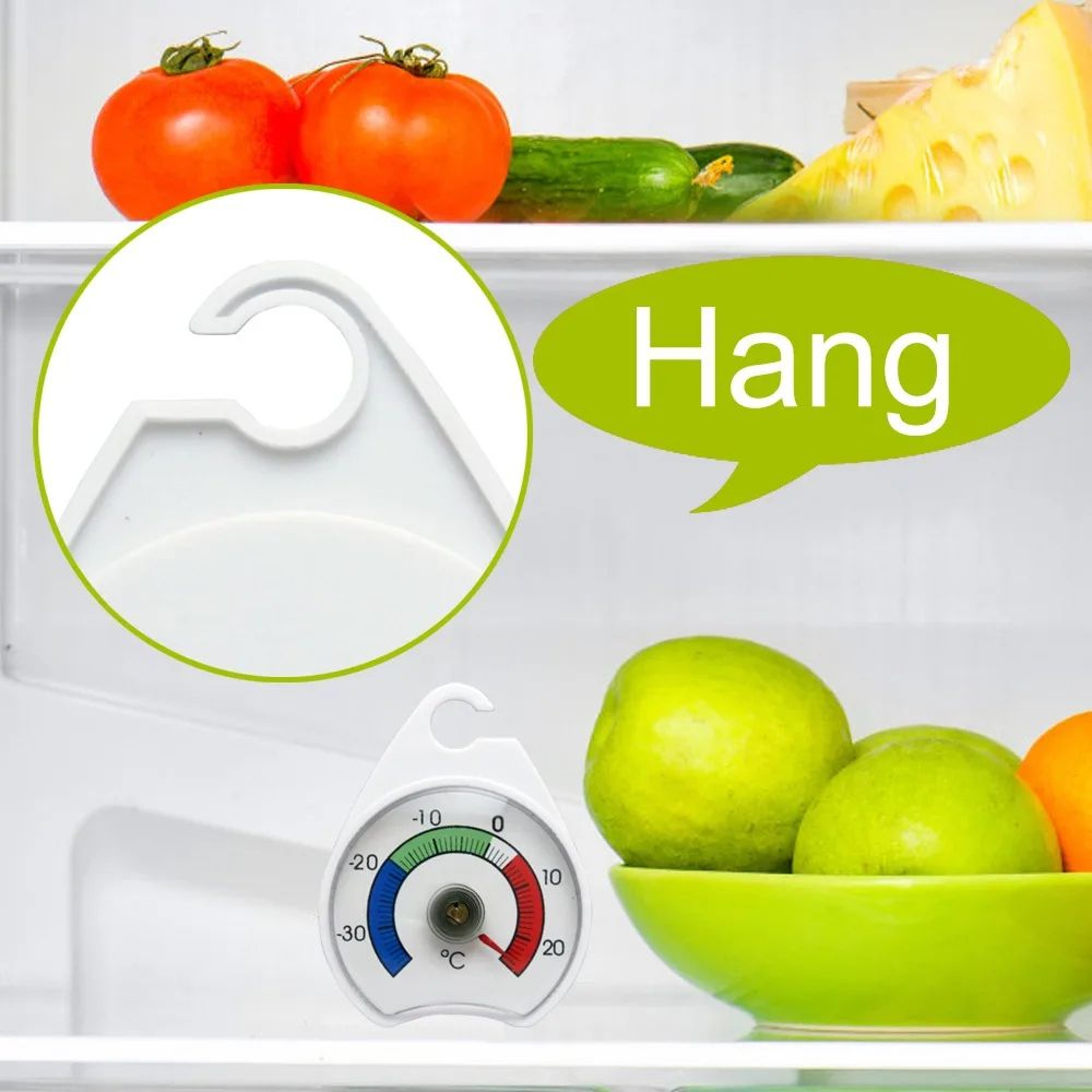 Fridge Thermometer With Hook For Freezer And Refrigerator 3