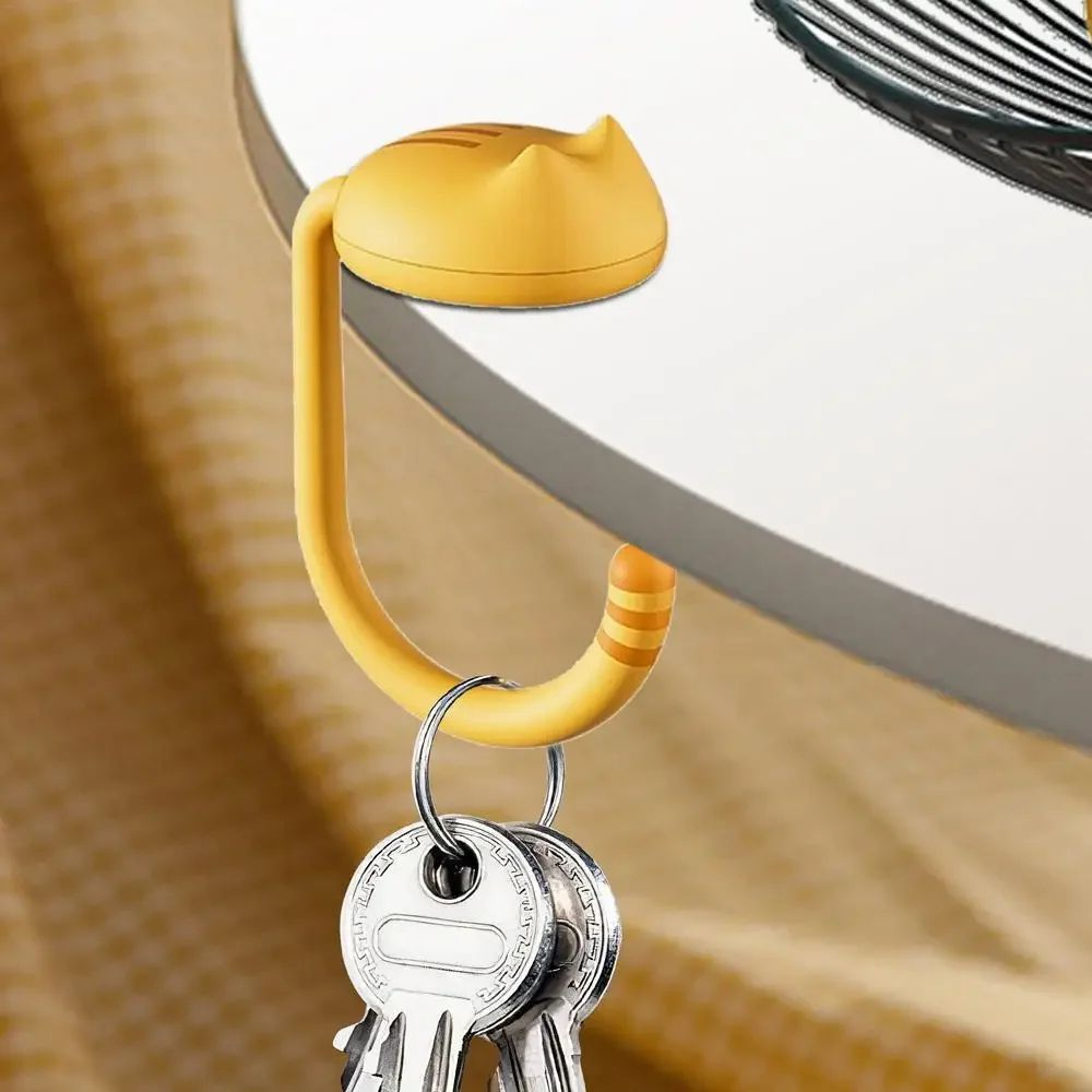 Cute Cat Tail Portable Purse Hook Table Hanger 6