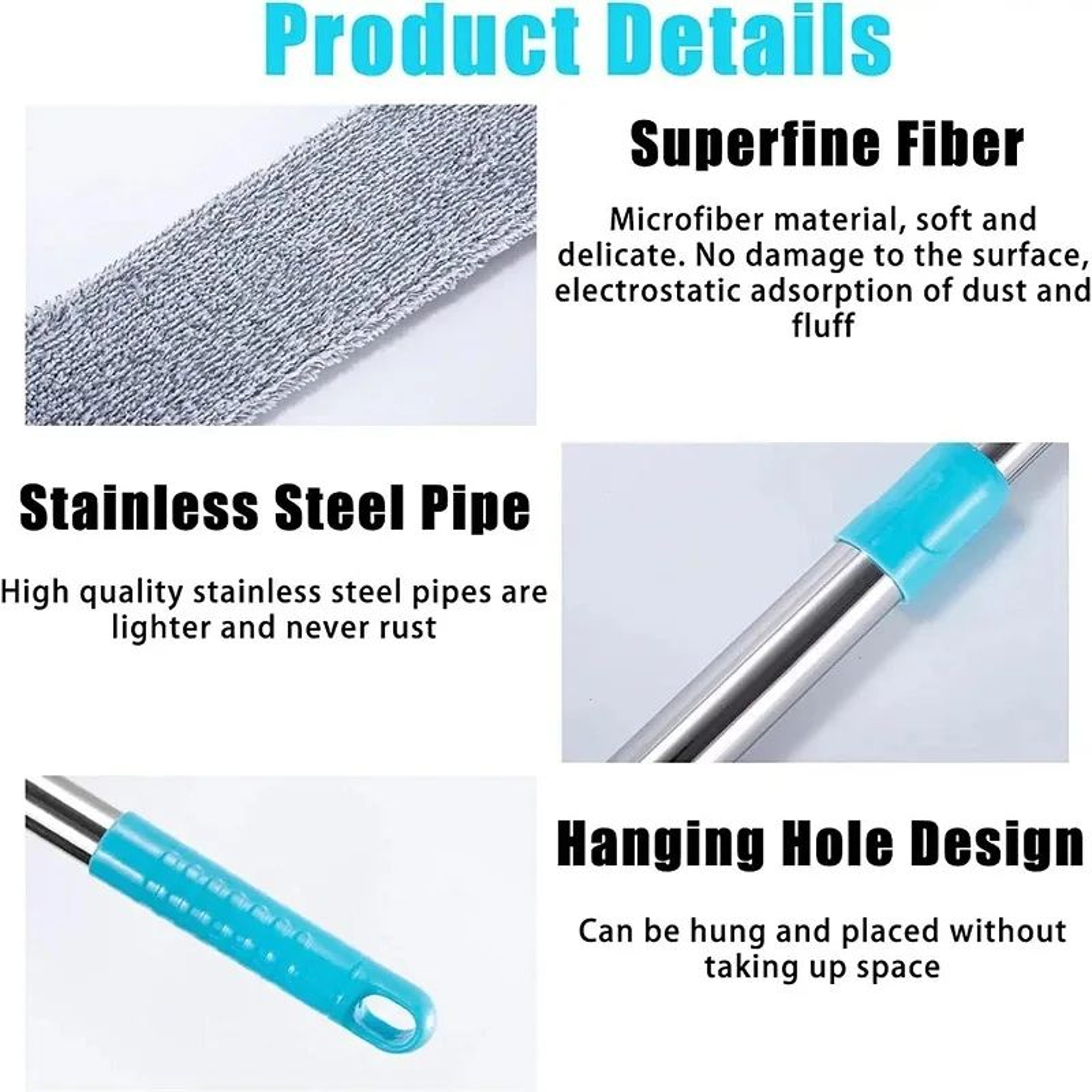 Long Handle Microfiber Gap Duster Cleaning Brush 3
