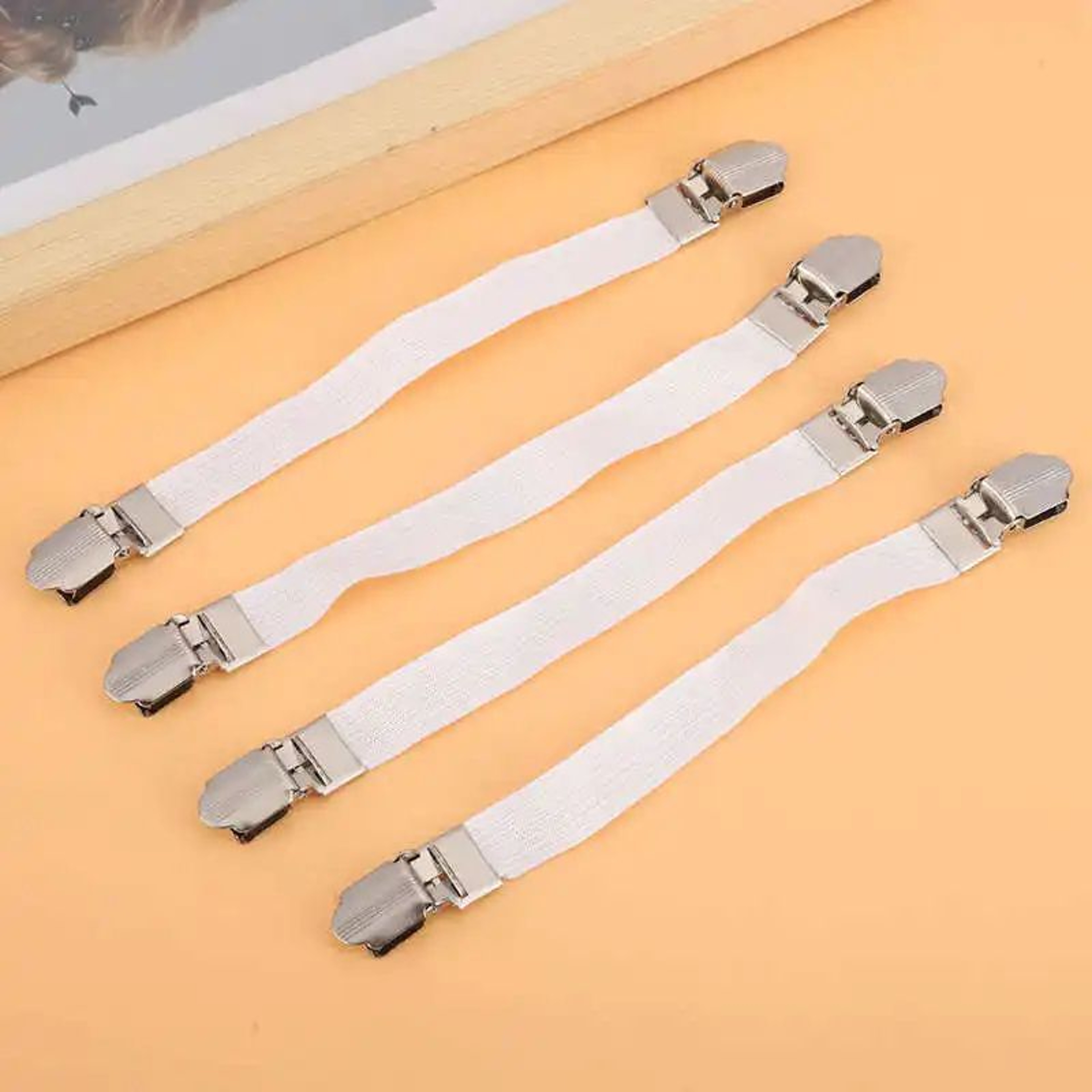 Elastic Bed Sheet Grippers Double Head Clips Set Of 4 5