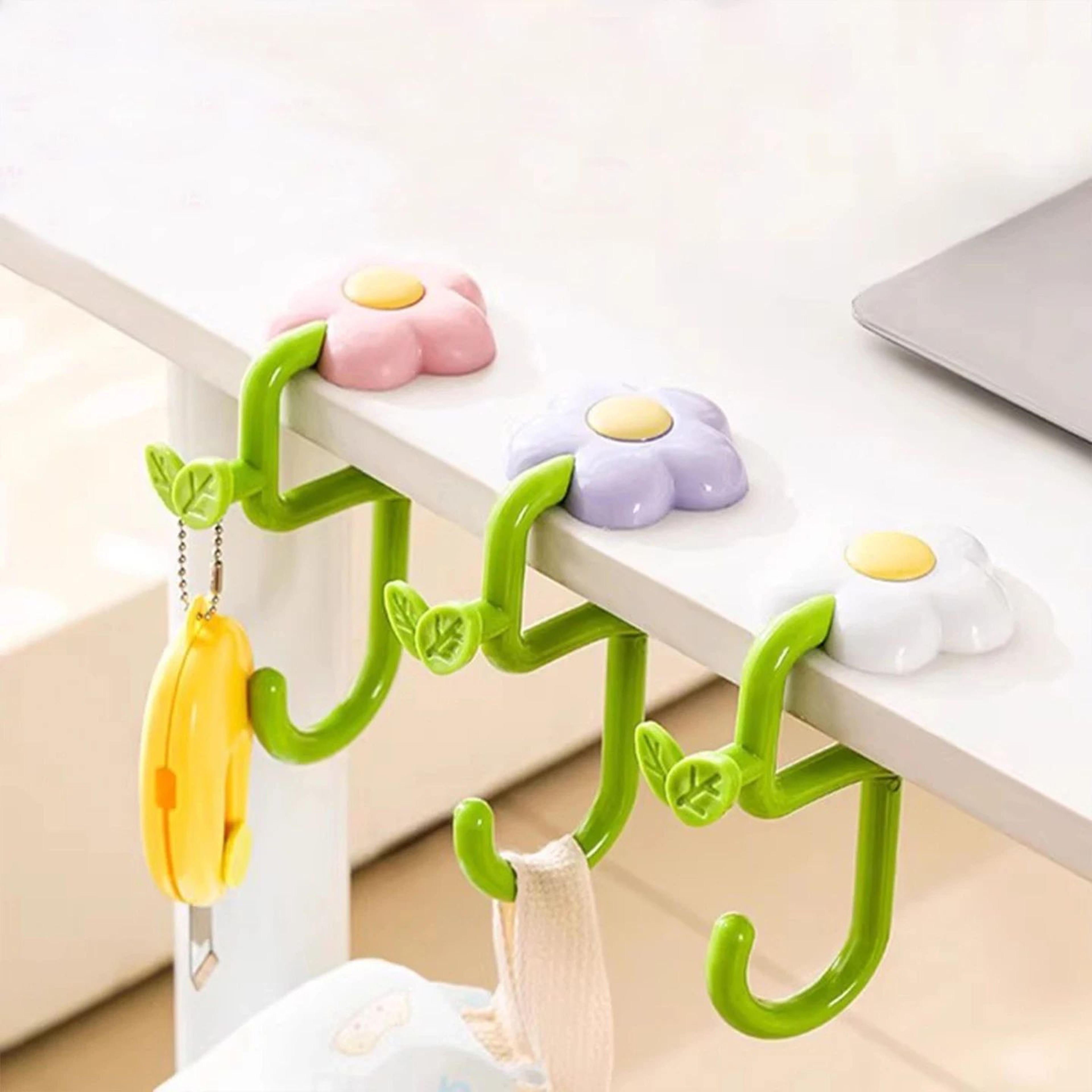 Portable Flower Desk Bag Hook No Drill Table Hanger 0