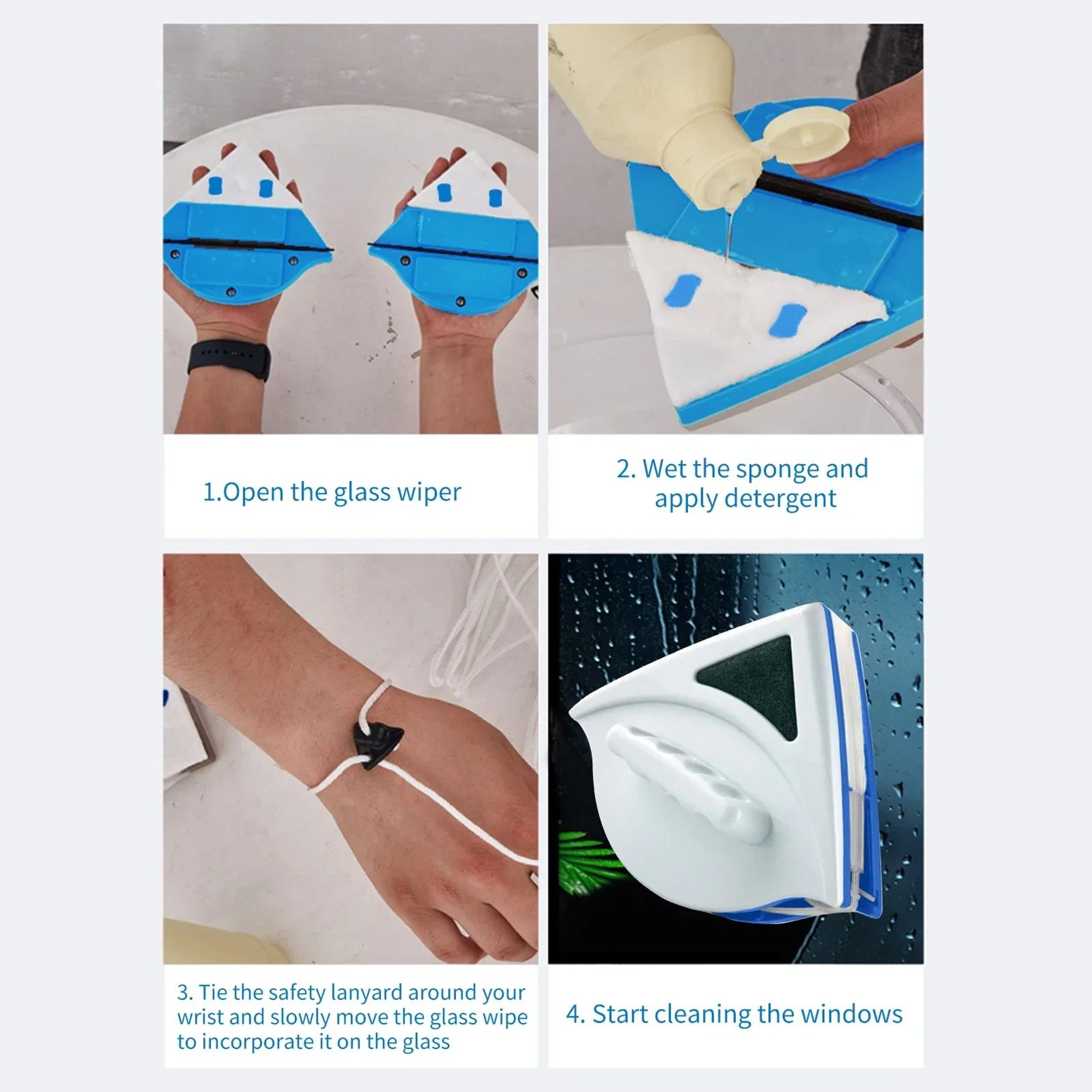 Magnetic Window Cleaner Double Side Glass Cleaning Tool 8