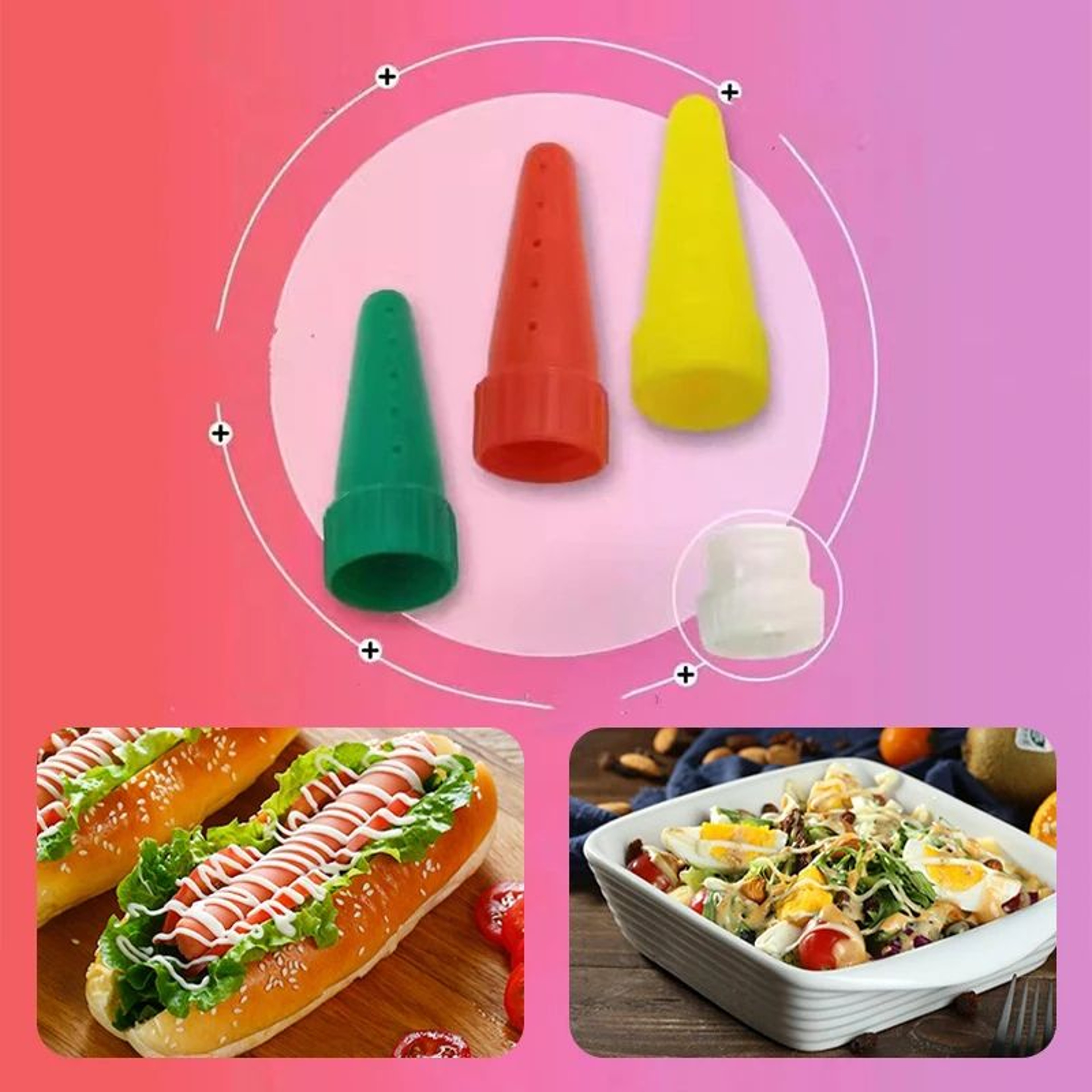 3 Piece Ketchup Squeeze Bottle Set For Sauces 3