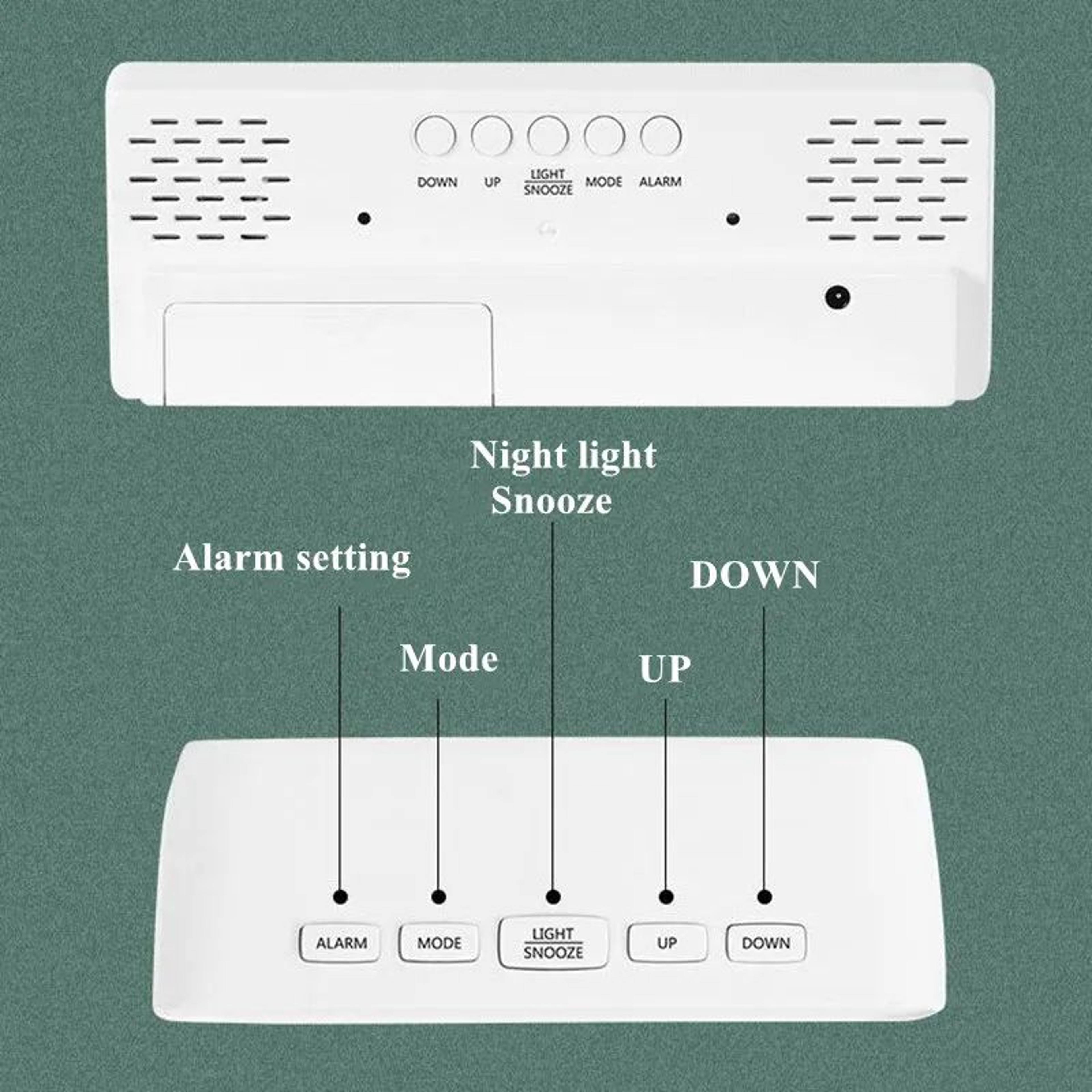 LED Mirror Digital Alarm Clock With Voice Control 7