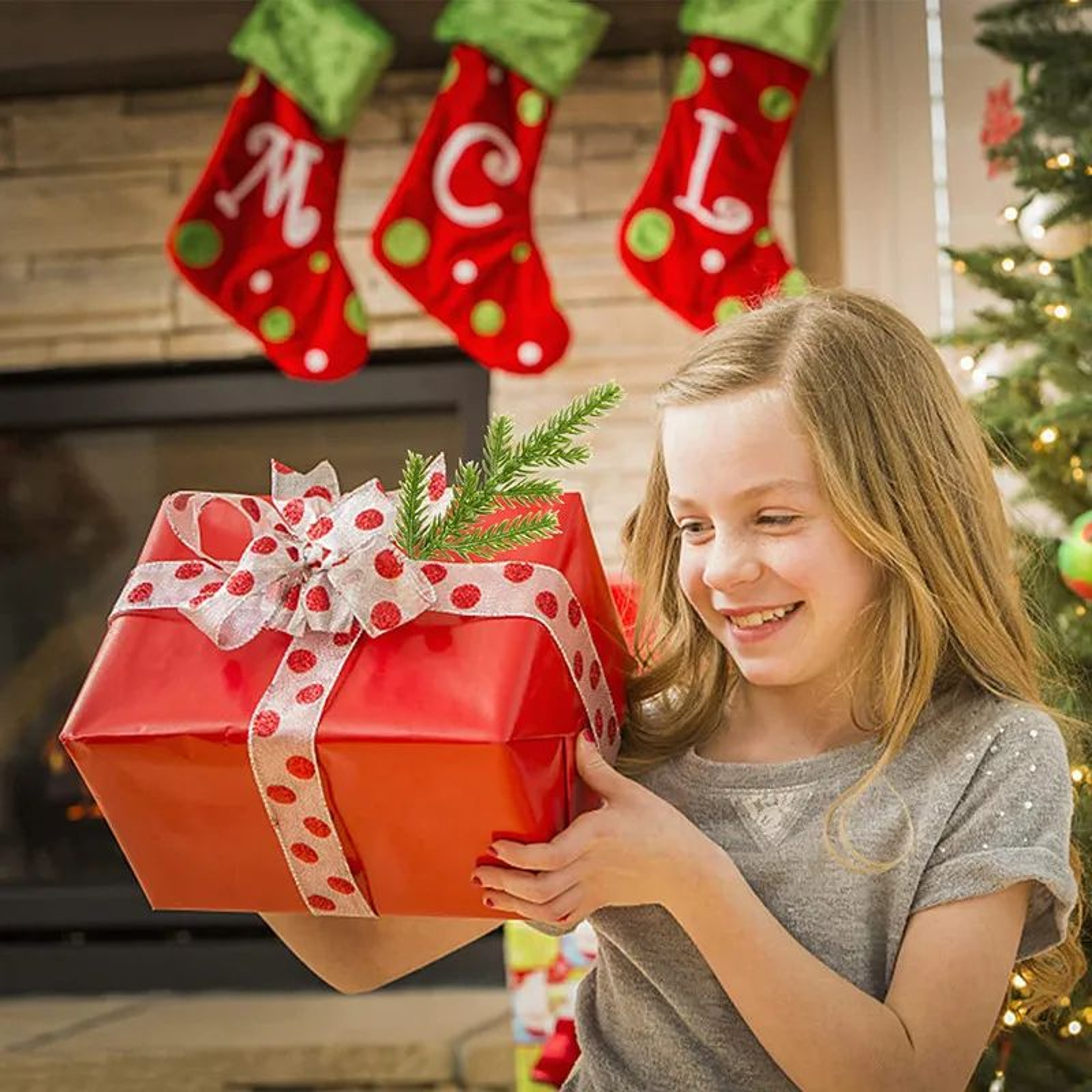 Artificial Pine Needle Branches Christmas Decor Set 8