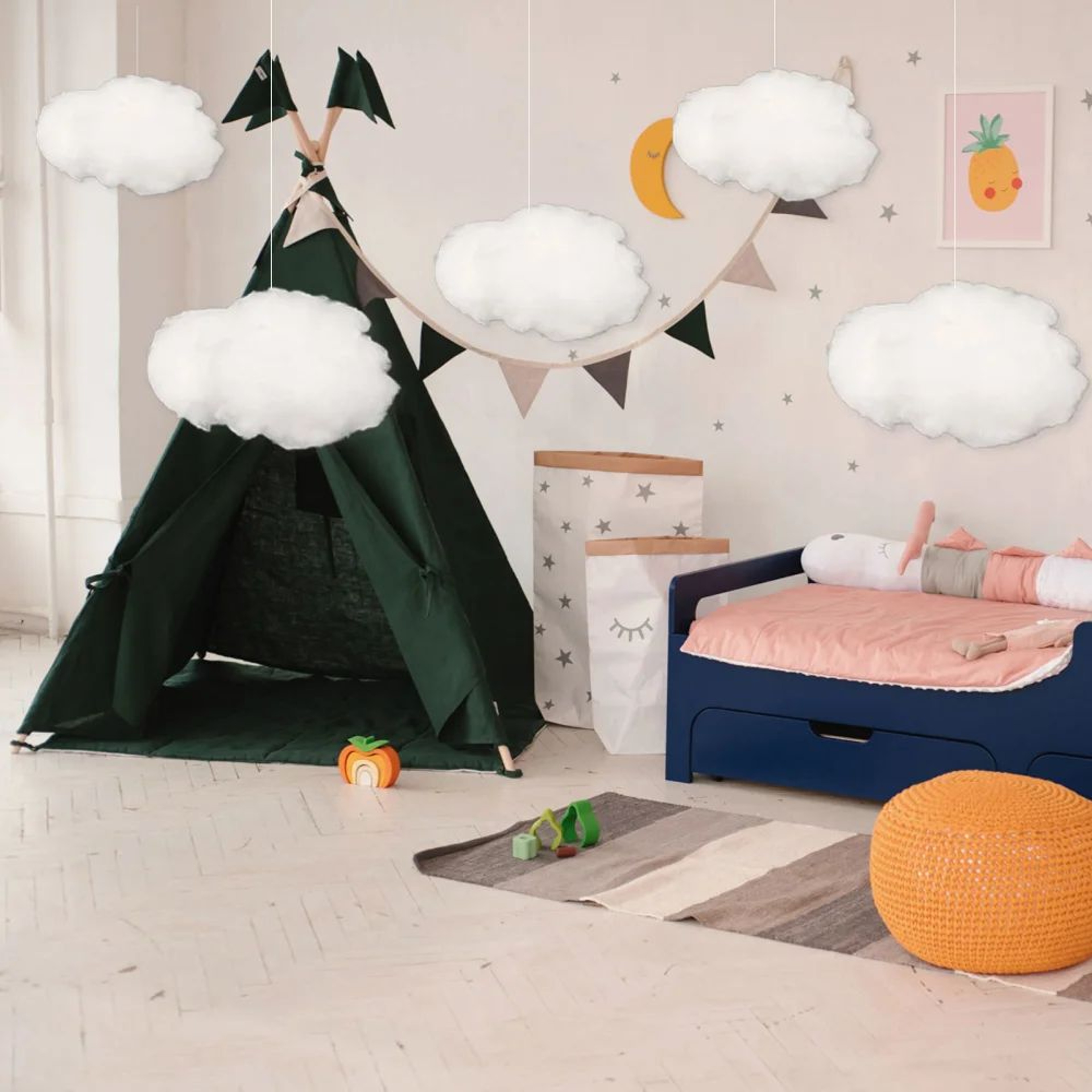 3D Artificial Cloud Ceiling Decor Set 3