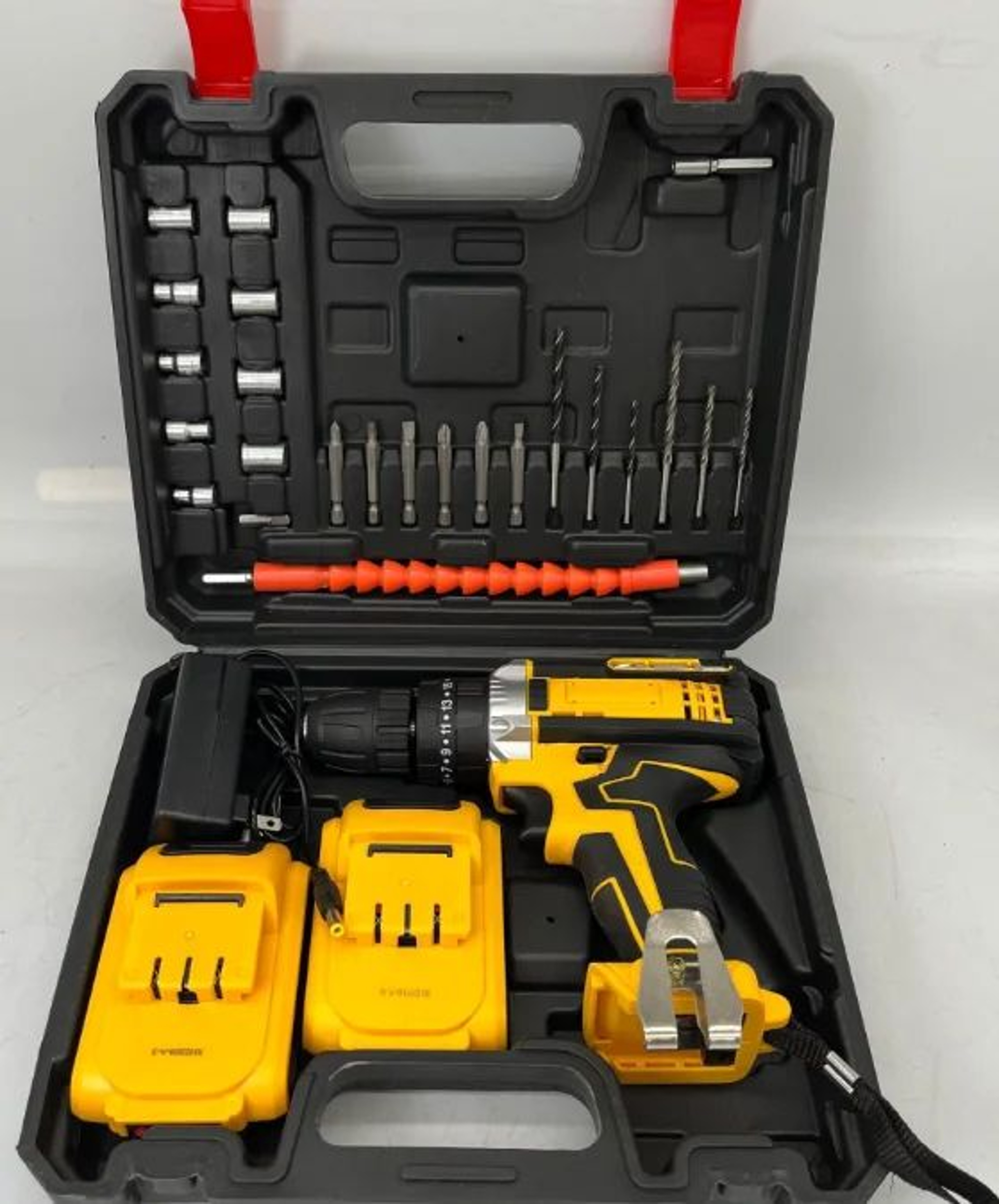 20V Cordless Electric Power Drill Tool Kit 9