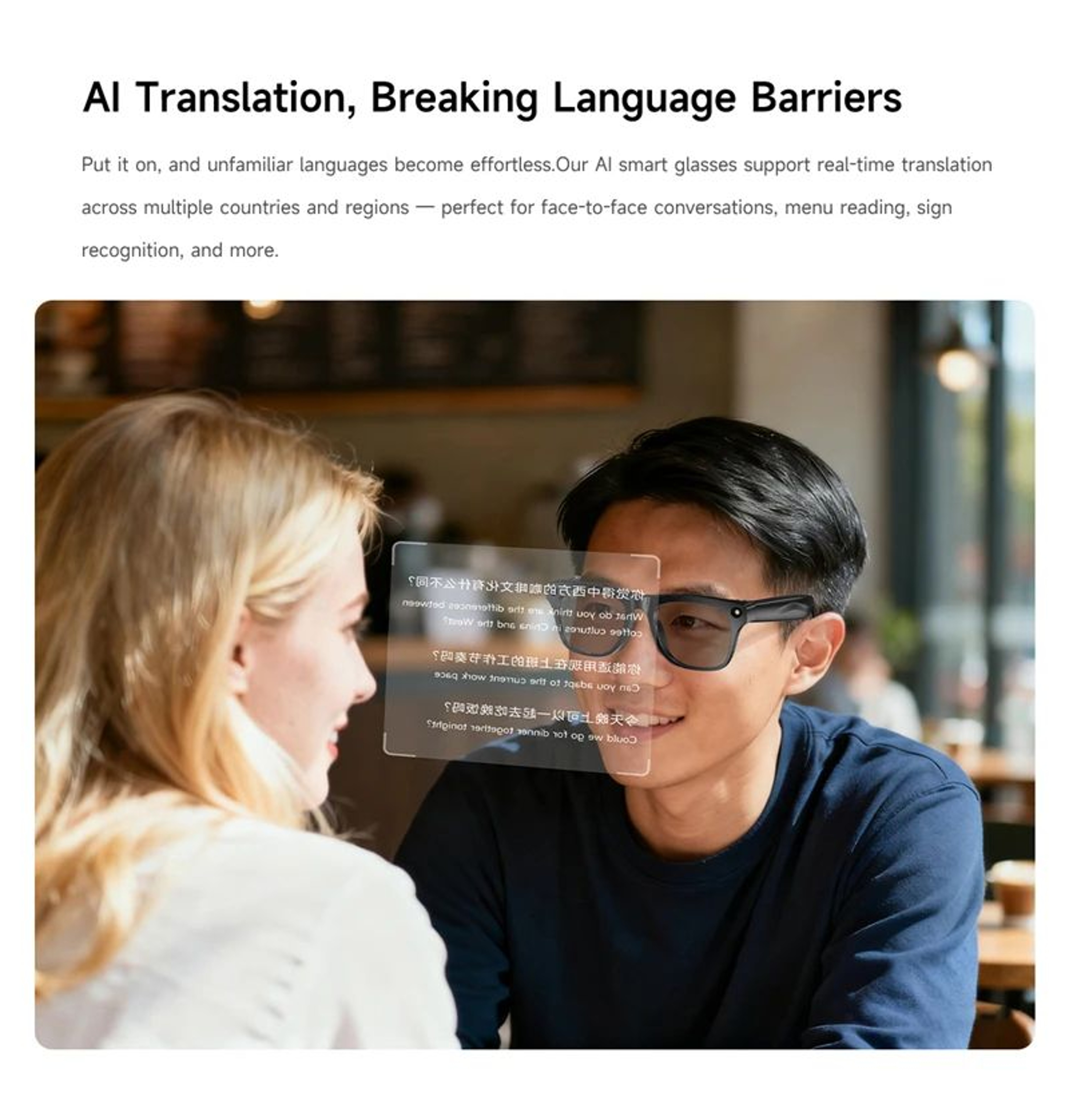 4K AI Smart Camera Translation Sunglasses 2