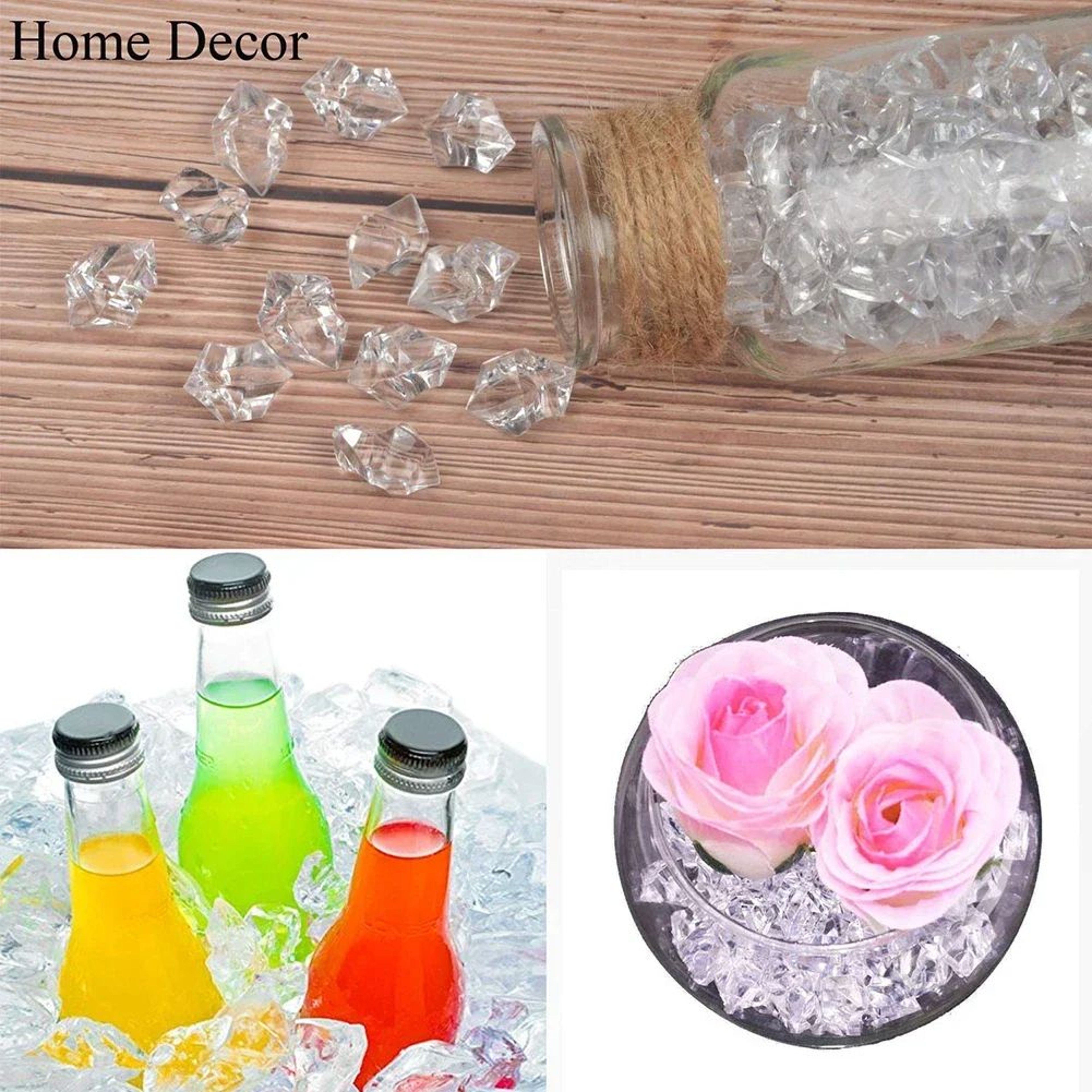 Clear Acrylic Crushed Ice Vase Fillers 14
