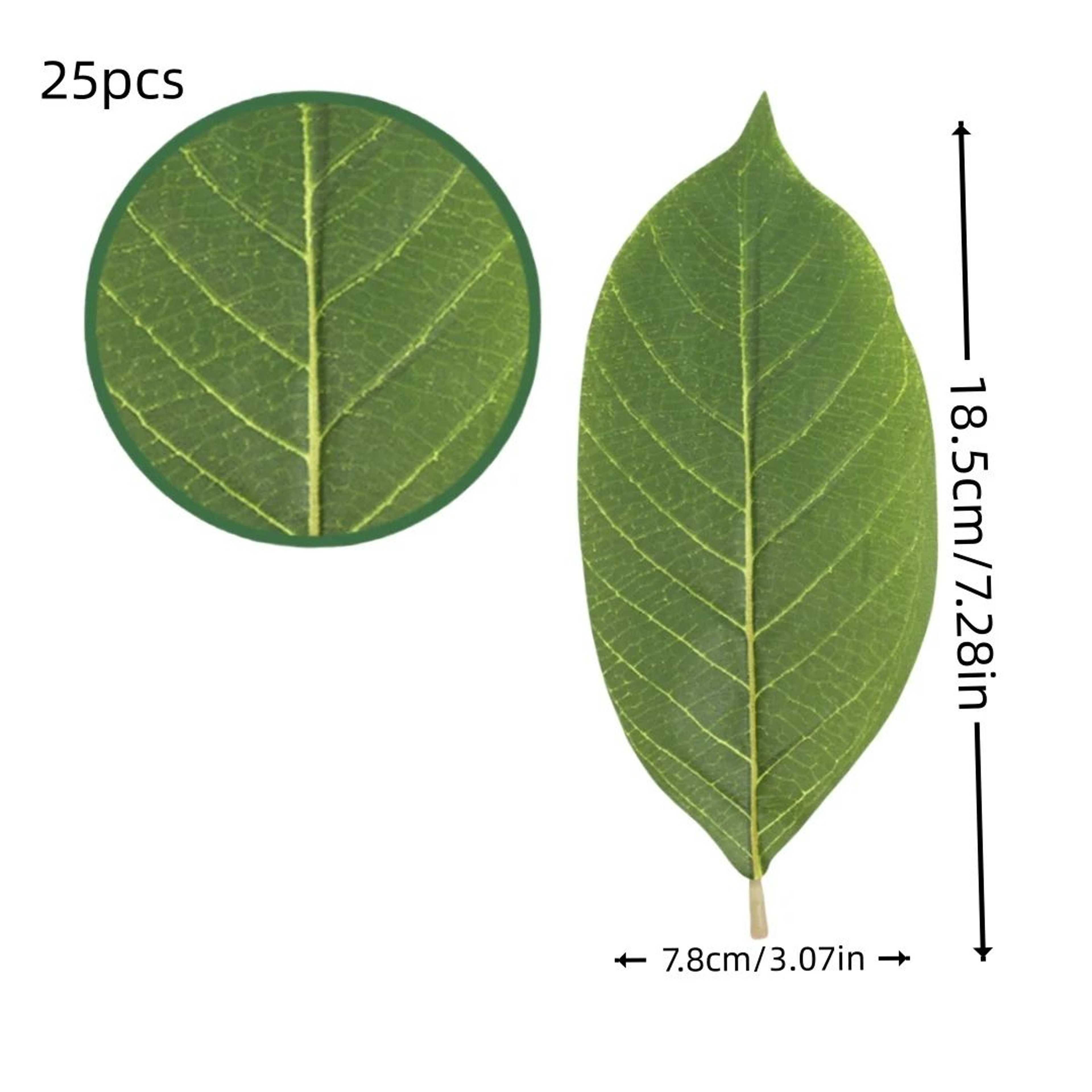 Artificial Magnolia Leaves Set PU Realistic Leaves For DIY Decor 8