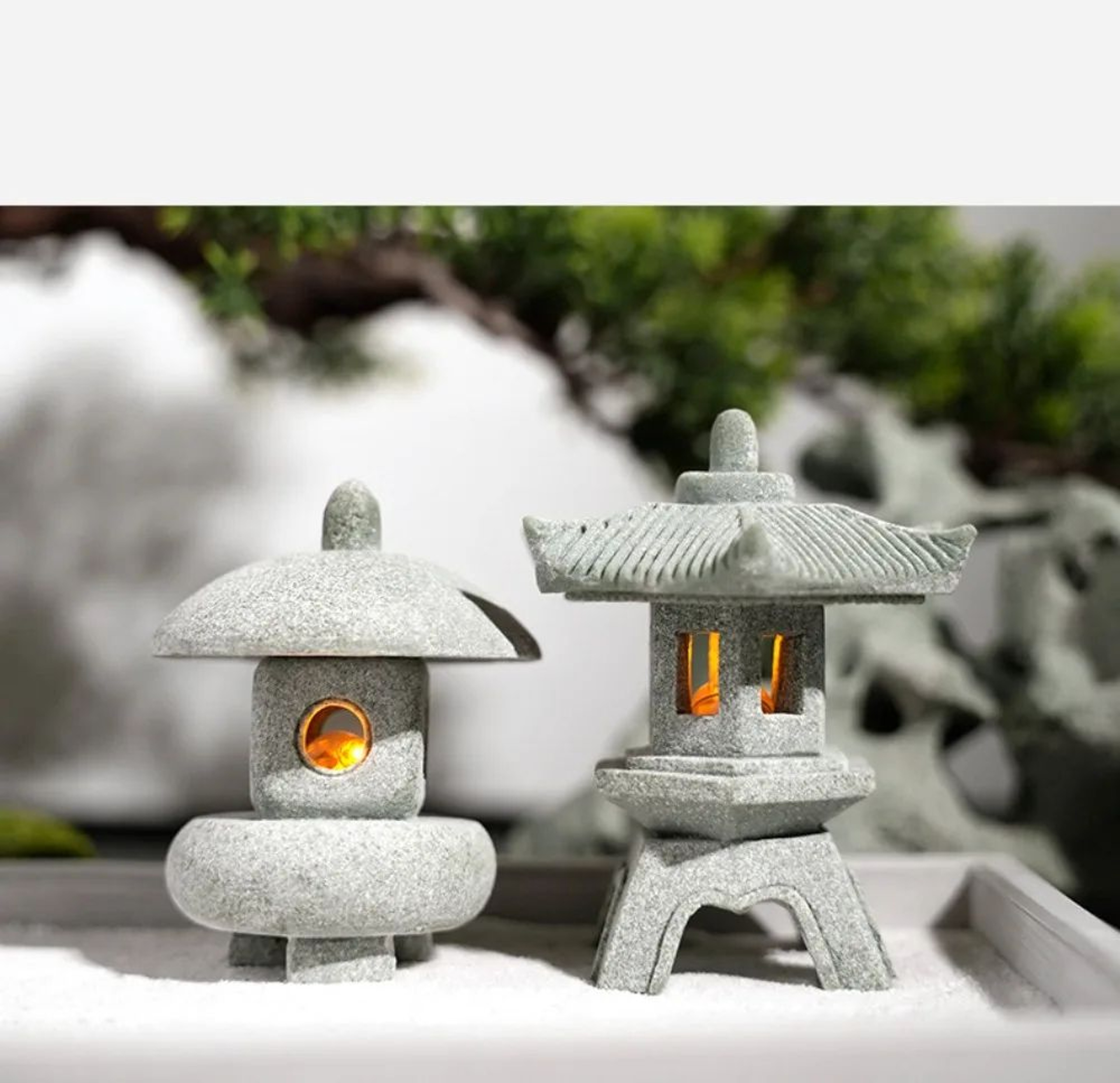 Mini Pagoda Lantern Zen Garden Light Decor 3