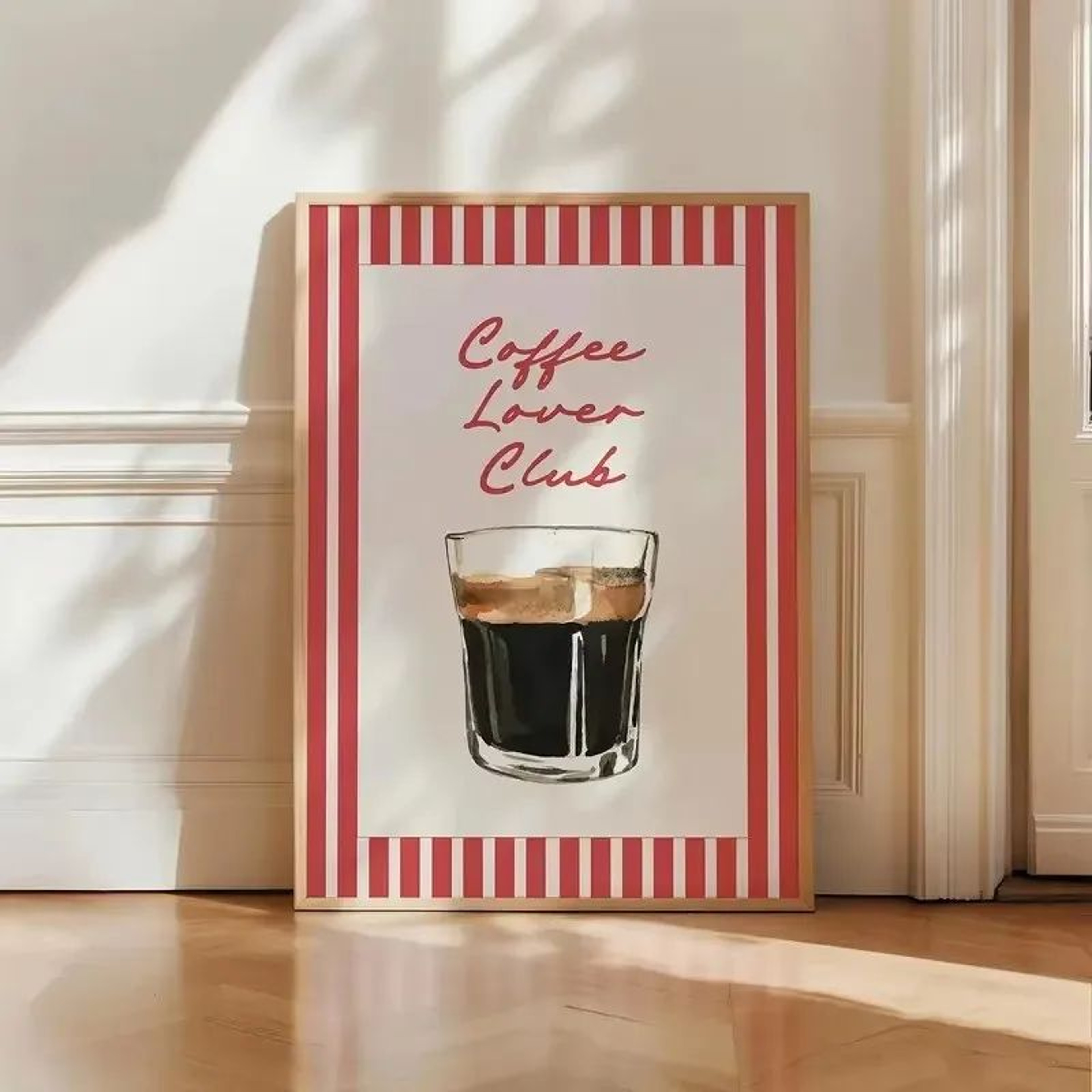 Retro Coffee Club Canvas Wall Art Poster 6